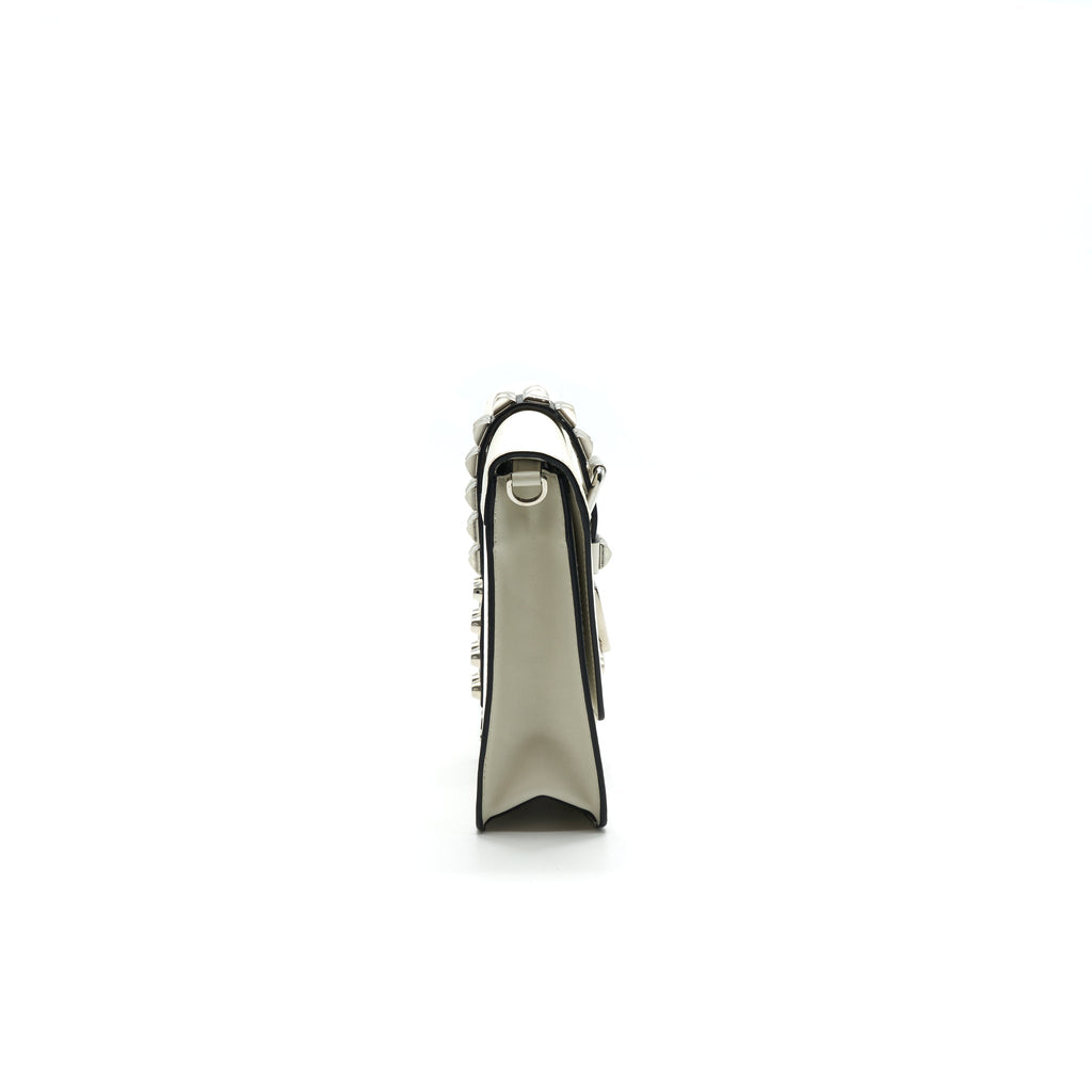 PRADA WOMAN'S MESSENGER BAG WHITE WITH SHW