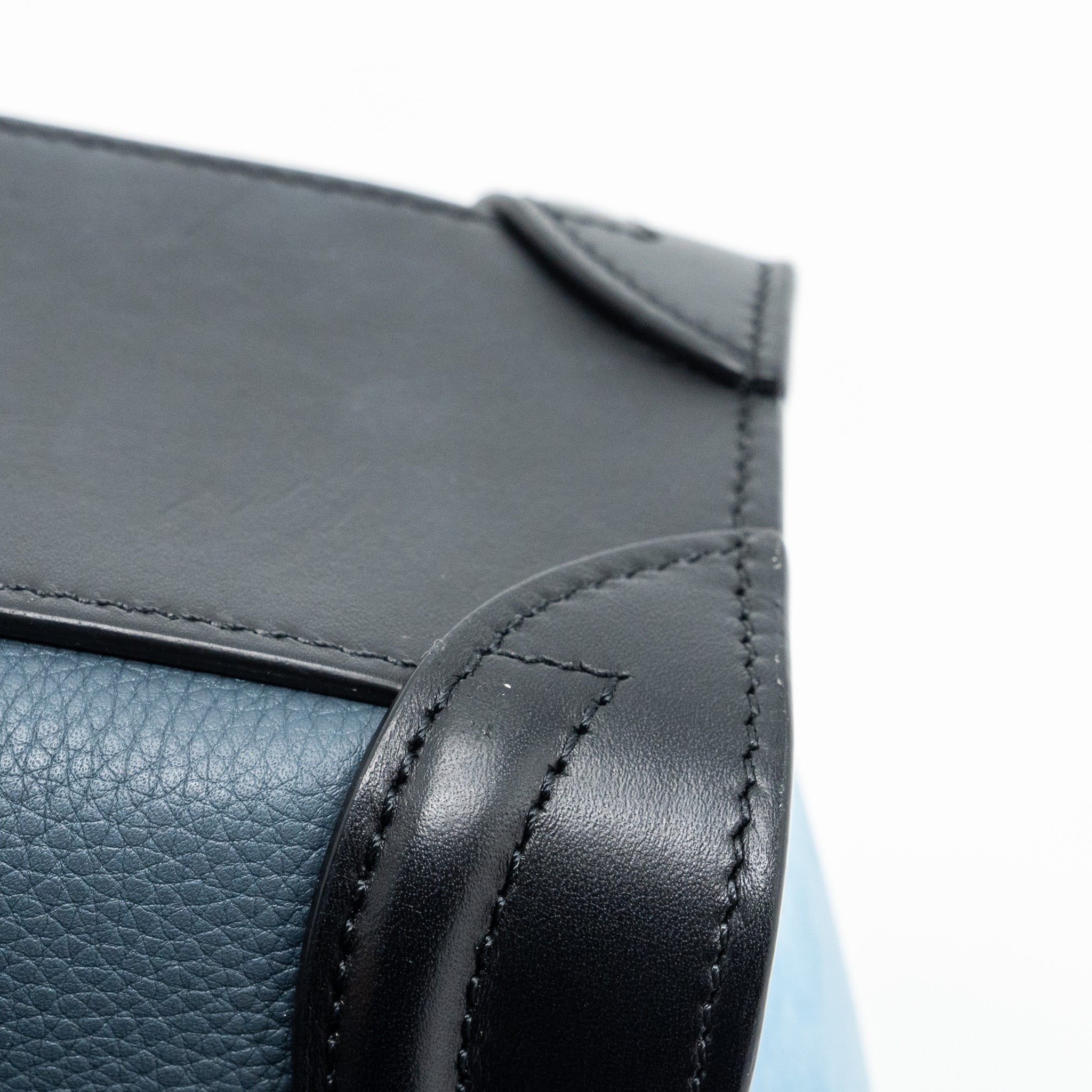 CELINE NANO LUGGAGE BAG MULTI COLOUR BLUE/DARK BLUE/BLACK GHW