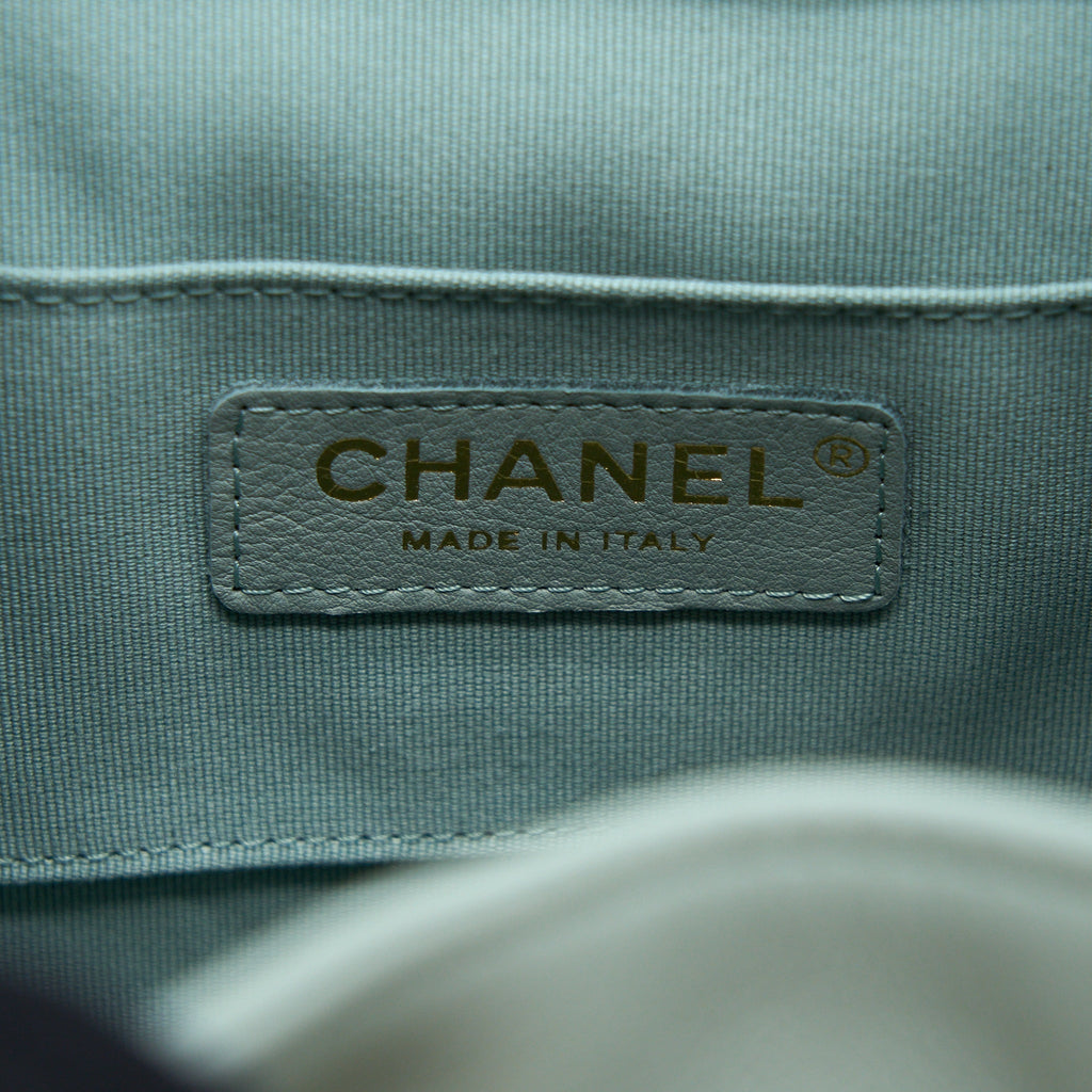 CHANEL 23C DUMA MINI BACKPACK CALFSKIN LIGHT GREY LGHW (MICROCHIP)