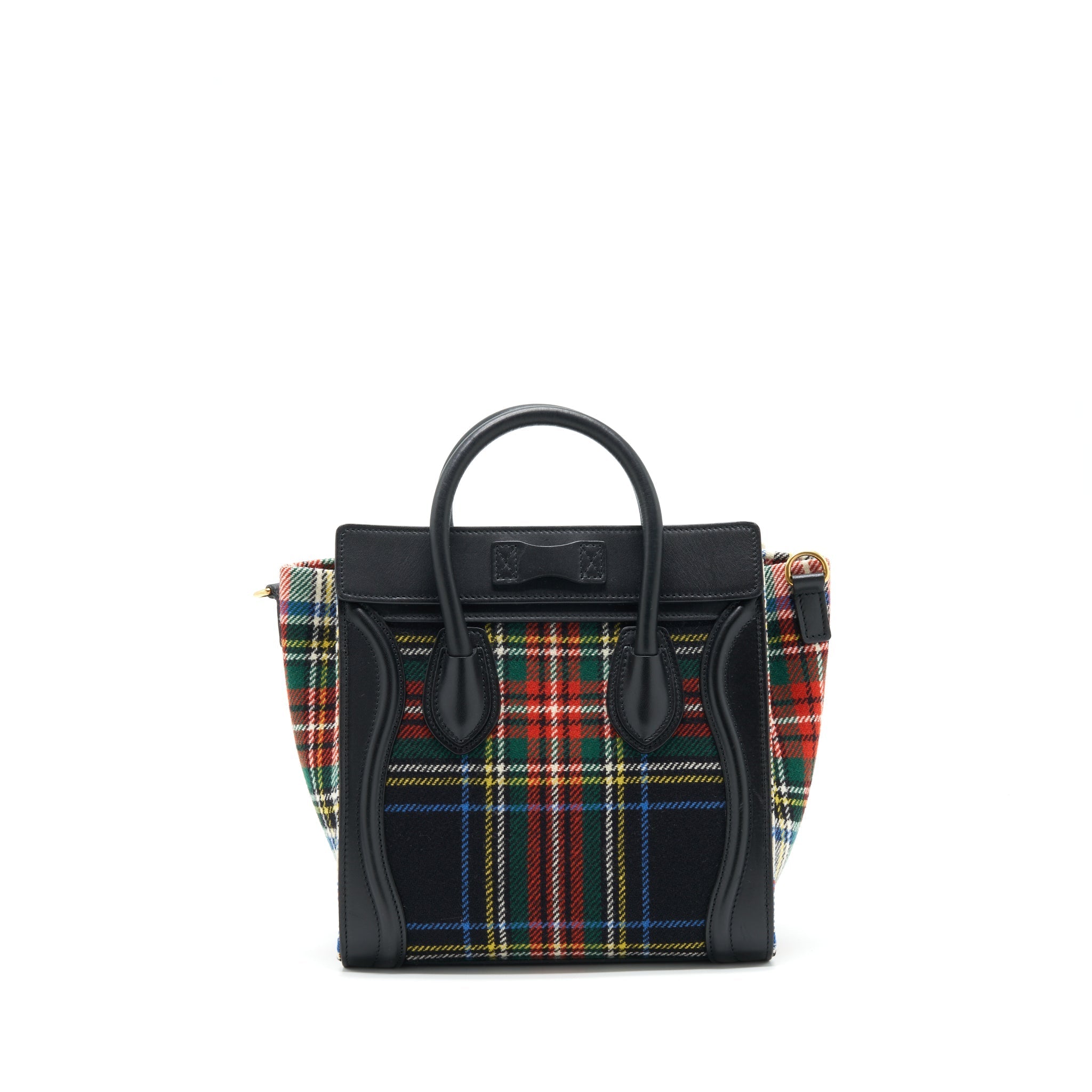 CELINE NANO LUGGAGE BAG FABRIC/ LEATHER MULTICOLOUR