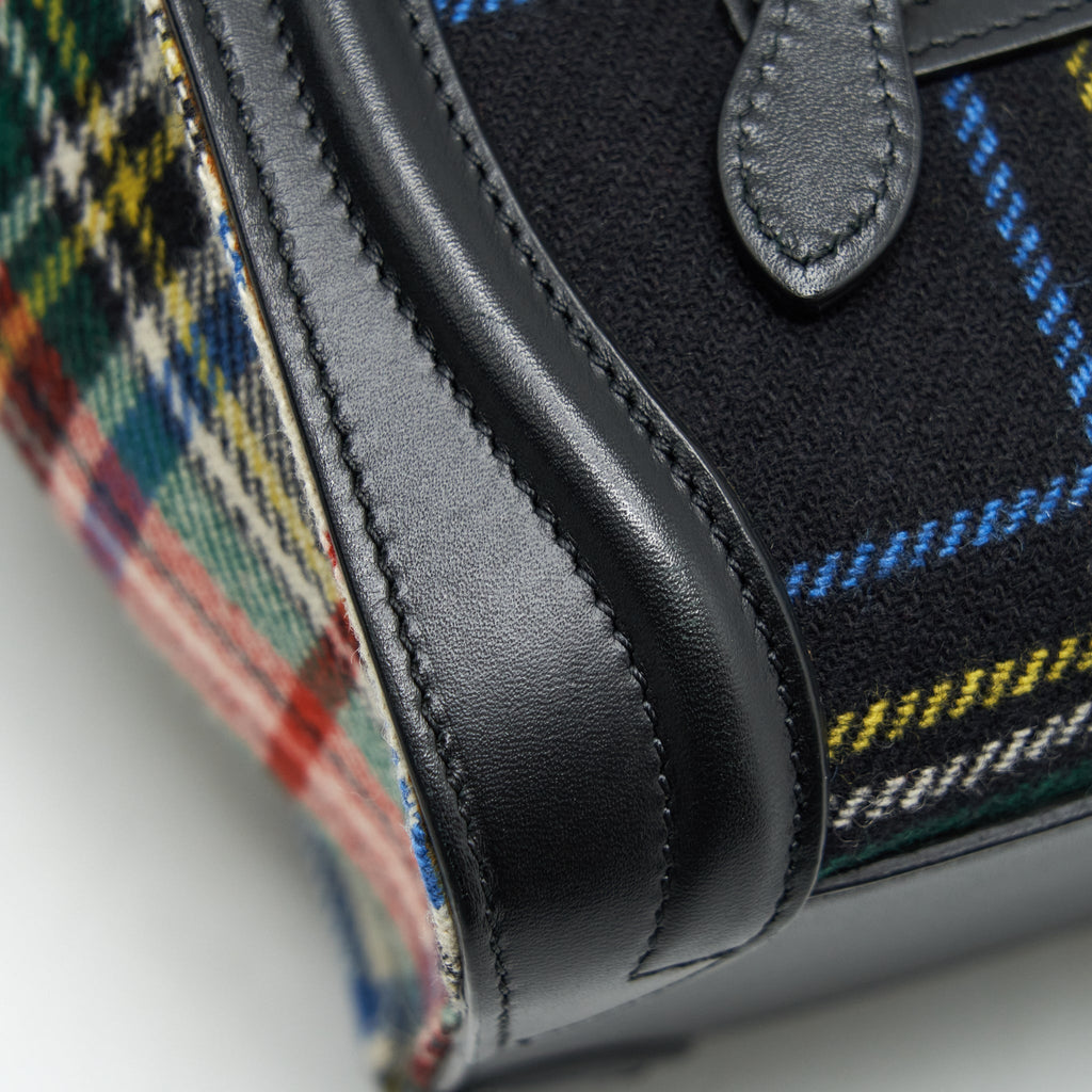 CELINE NANO LUGGAGE BAG FABRIC/ LEATHER MULTICOLOUR
