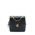 CHANEL 22P FLAP BACKPACK CAVIAR BLACK GHW (MICROCHIP)