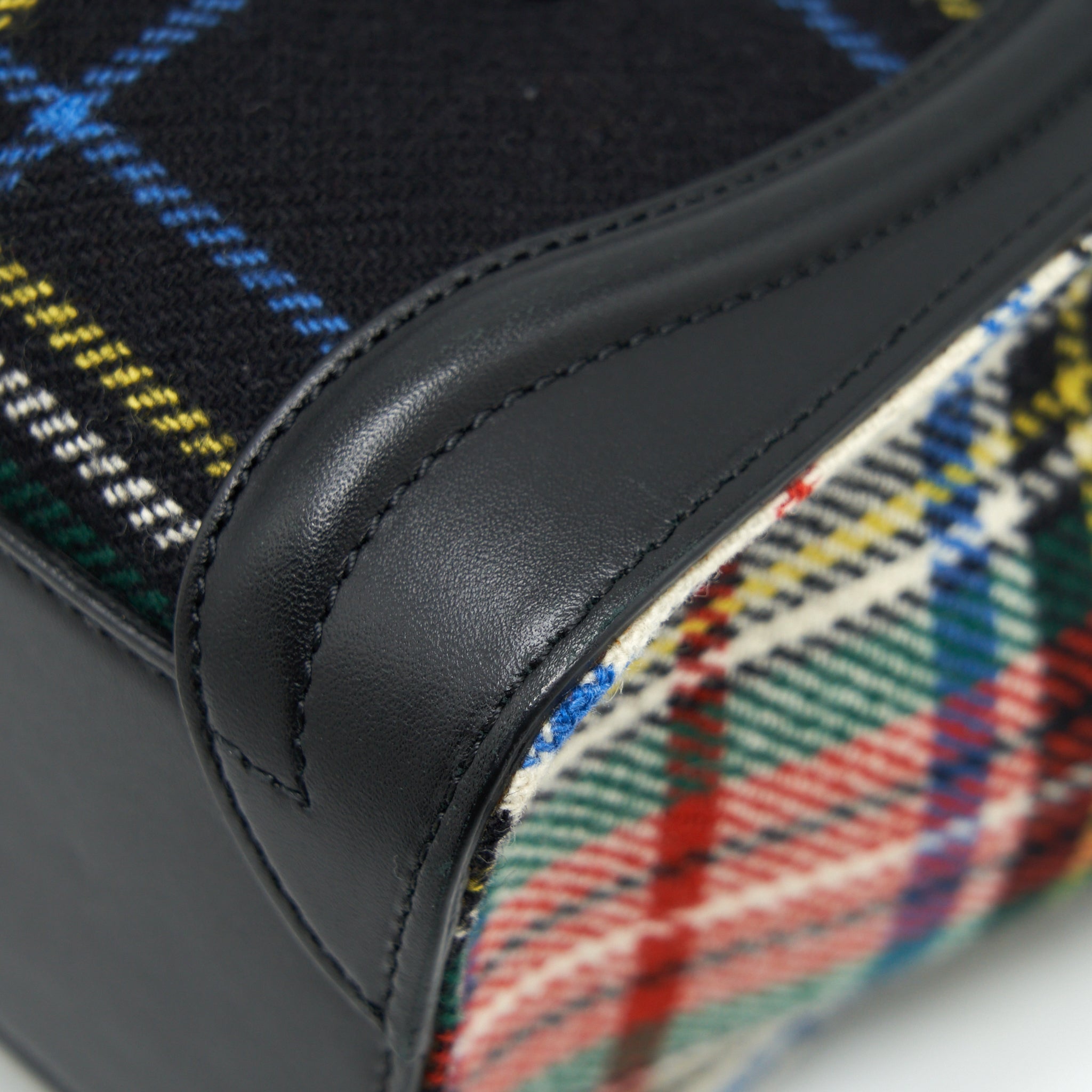CELINE NANO LUGGAGE BAG FABRIC/ LEATHER MULTICOLOUR
