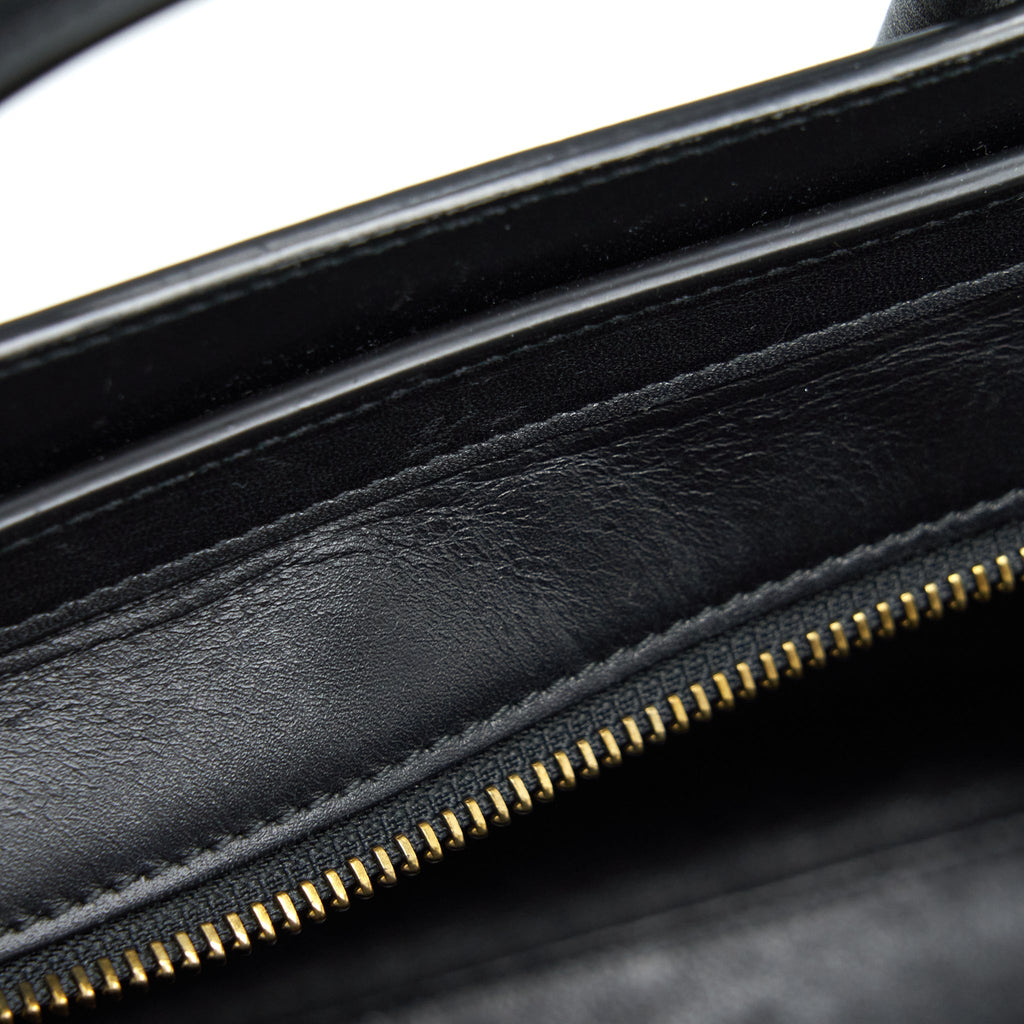 CELINE NANO LUGGAGE BAG FABRIC/ LEATHER MULTICOLOUR