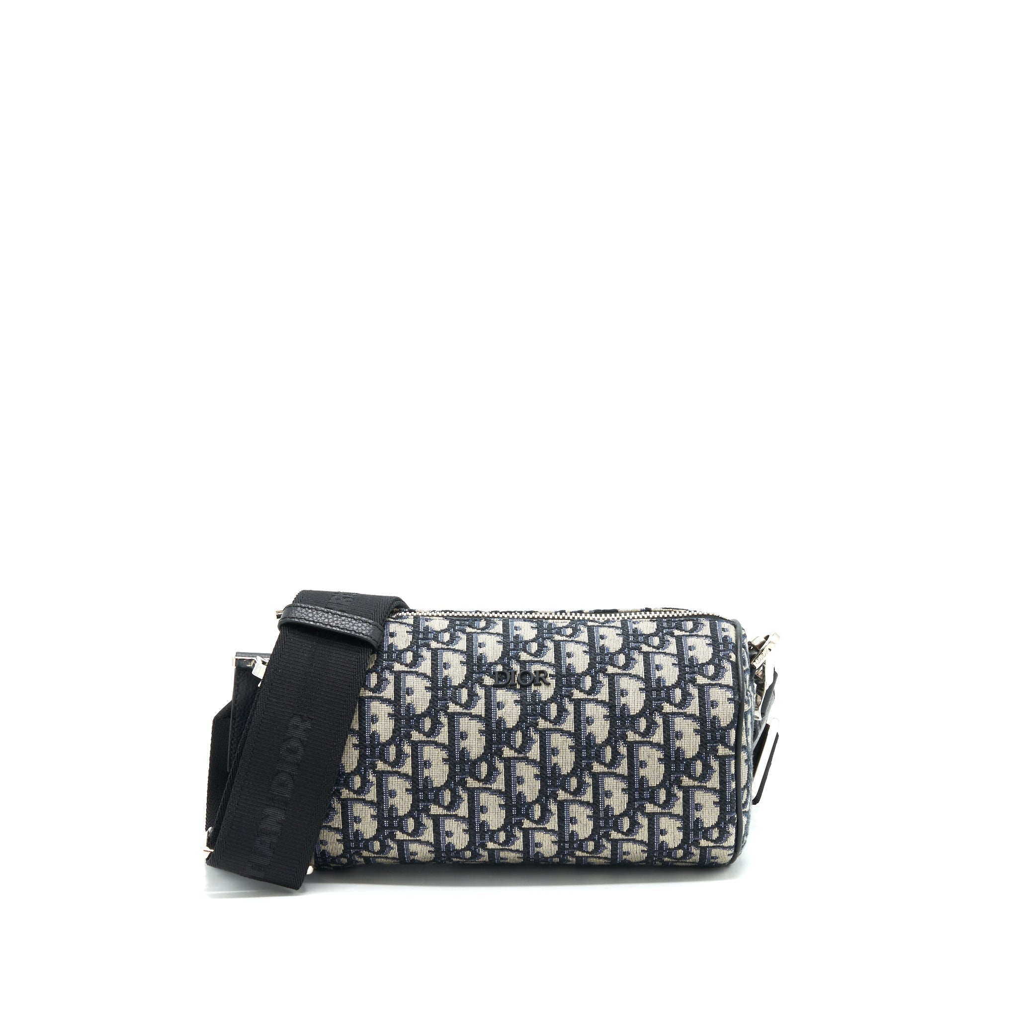 DIOR BLUE OBLIQUE MESSENGER ROLLER BAG