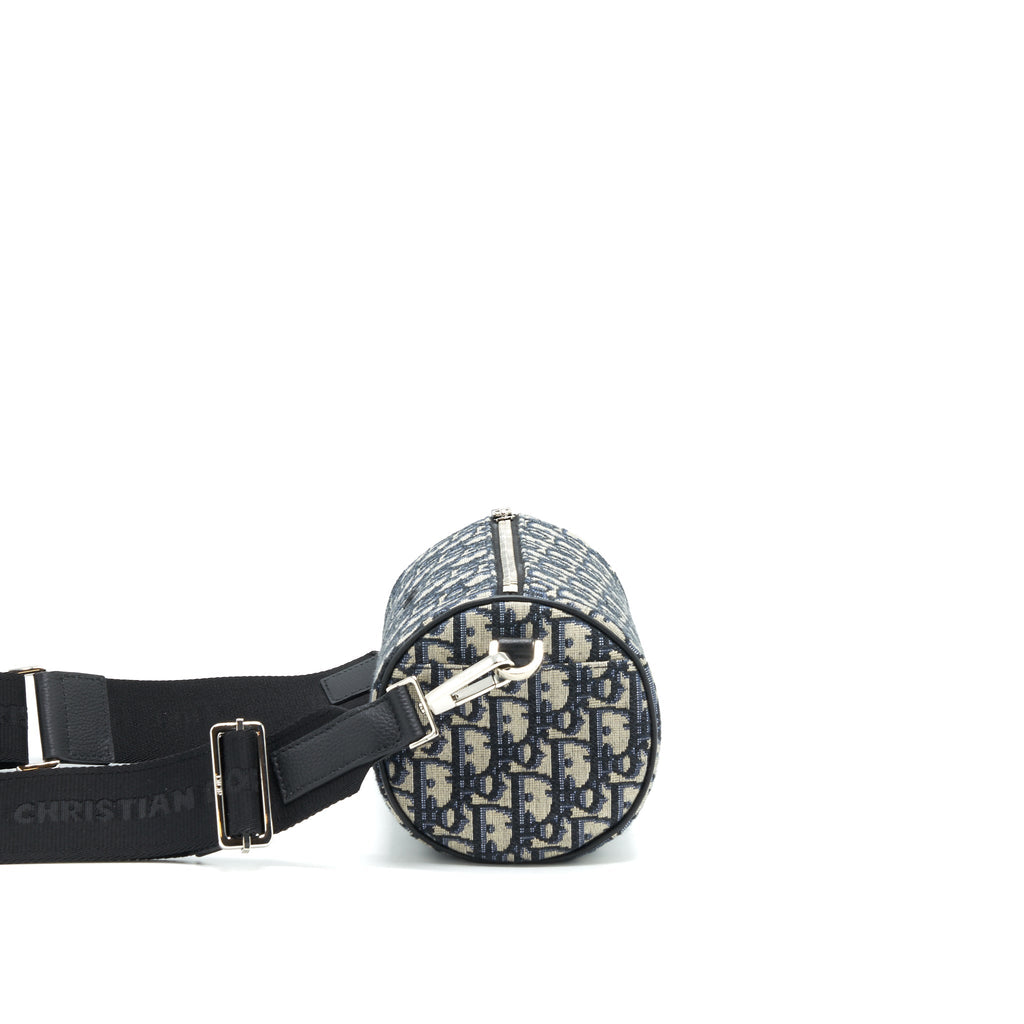 DIOR BLUE OBLIQUE MESSENGER ROLLER BAG