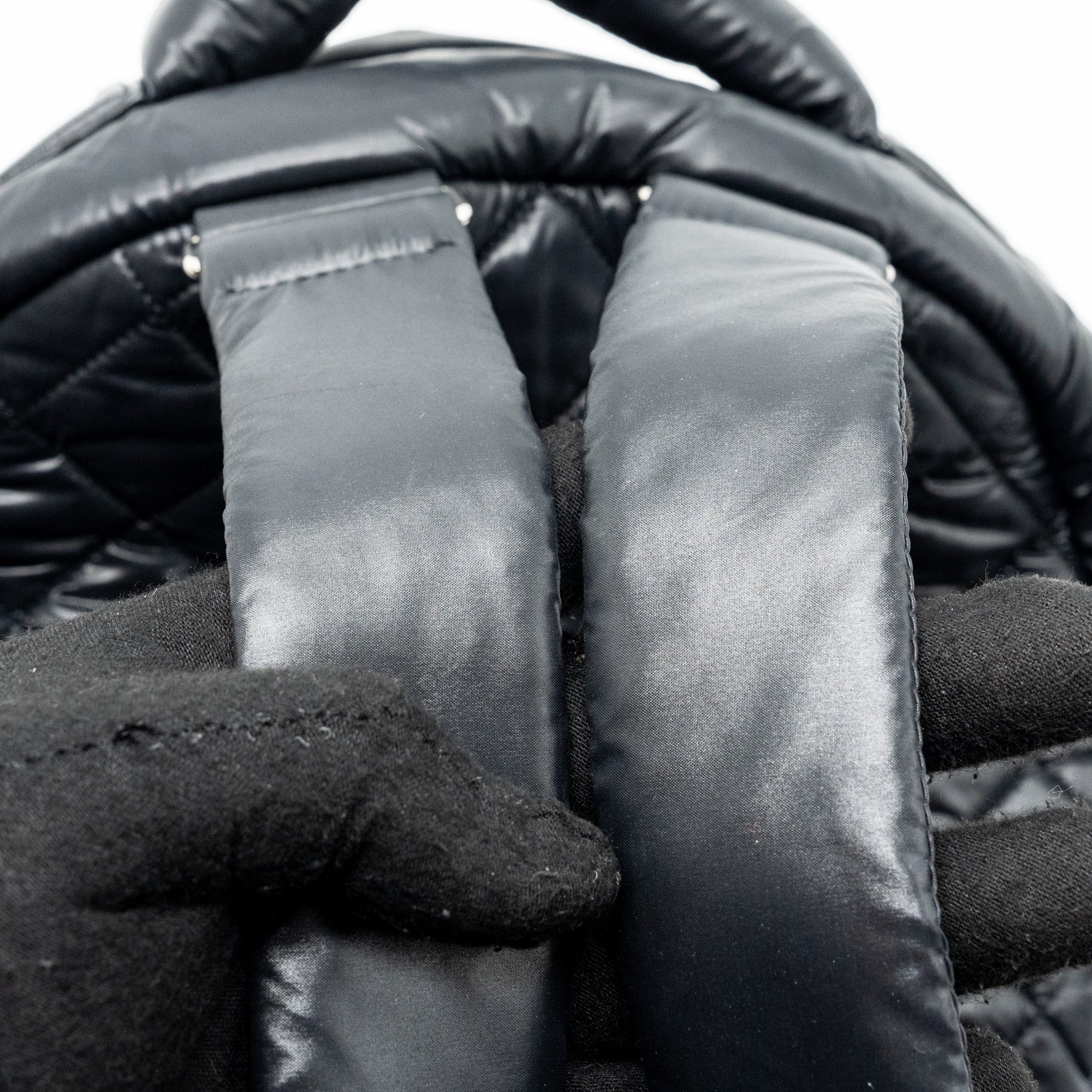 CHANEL COCO COCOON BACKPACK QUILTED NYLON/LEATHER BLACK GHW
