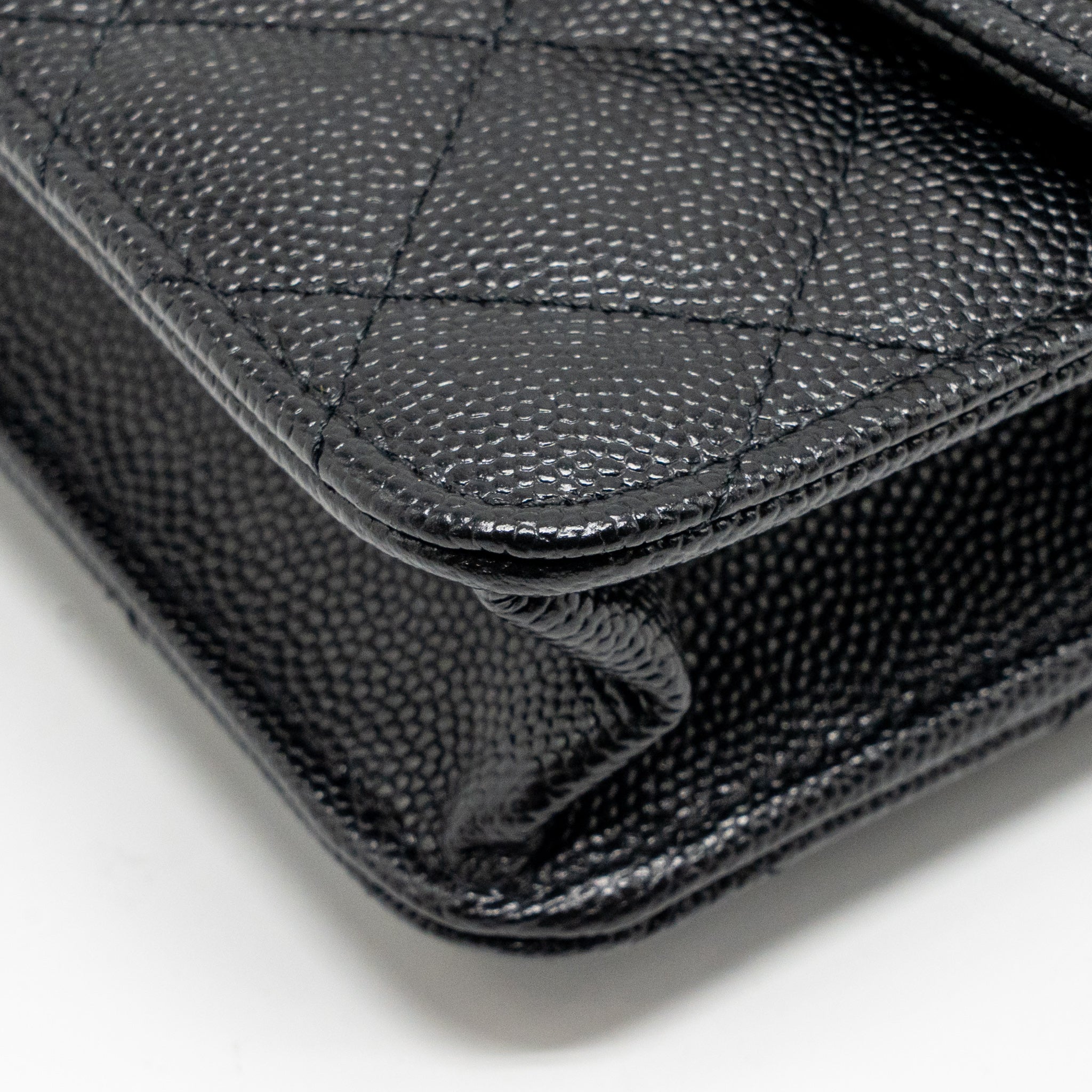 CHANEL 25C QUILTED CC TOP HANDLE MINI BACKPACK CAVIAR BLACK LGHW (MICROCHIP)