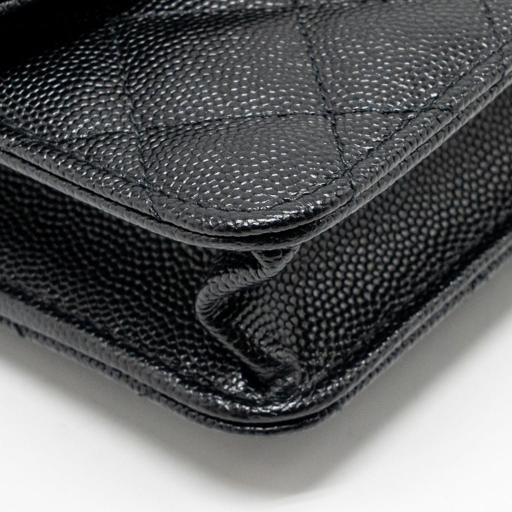 CHANEL 25C QUILTED CC TOP HANDLE MINI BACKPACK CAVIAR BLACK LGHW (MICROCHIP)