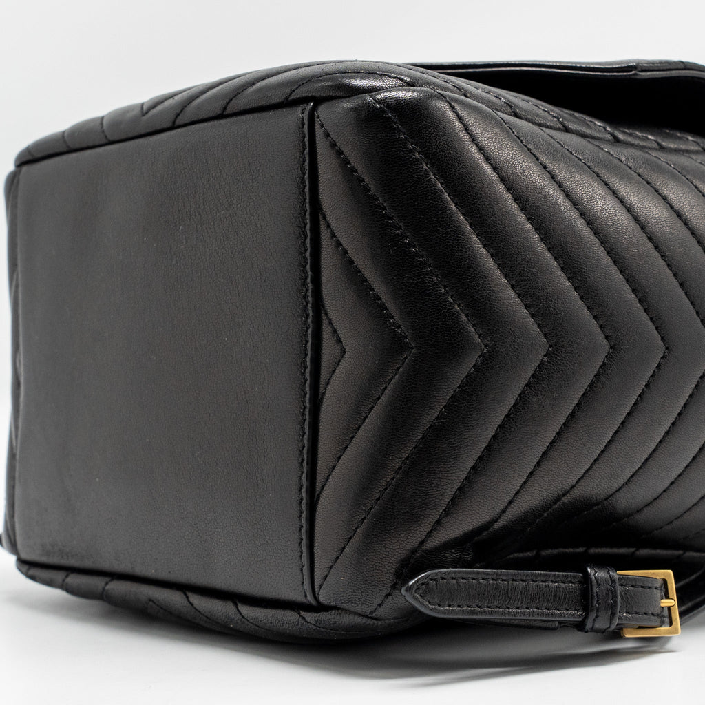 SAINT LAURENT/YSL JOE BACKPACK LAMBSKIN BLACK GHW