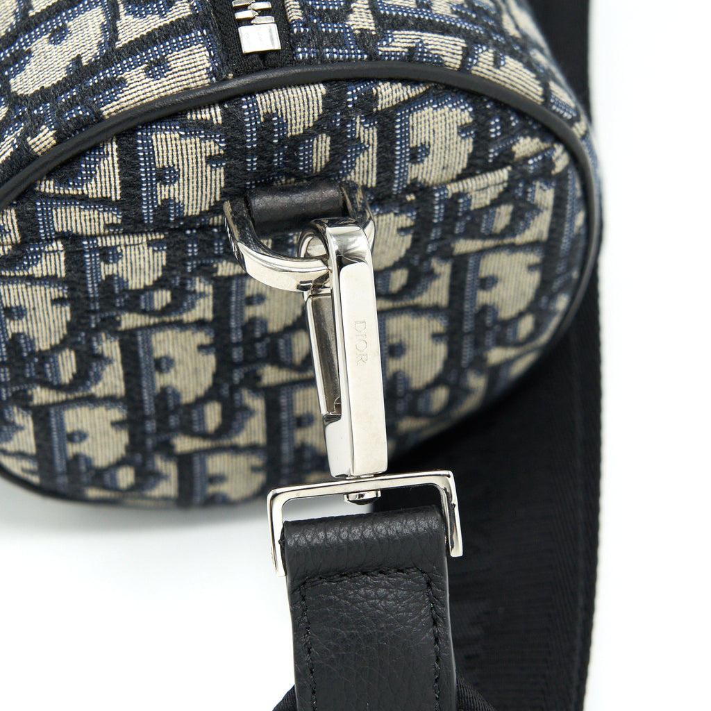 DIOR BLUE OBLIQUE MESSENGER ROLLER BAG