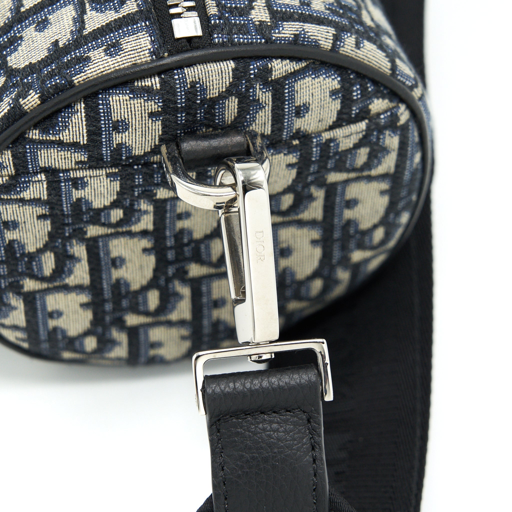 DIOR BLUE OBLIQUE MESSENGER ROLLER BAG