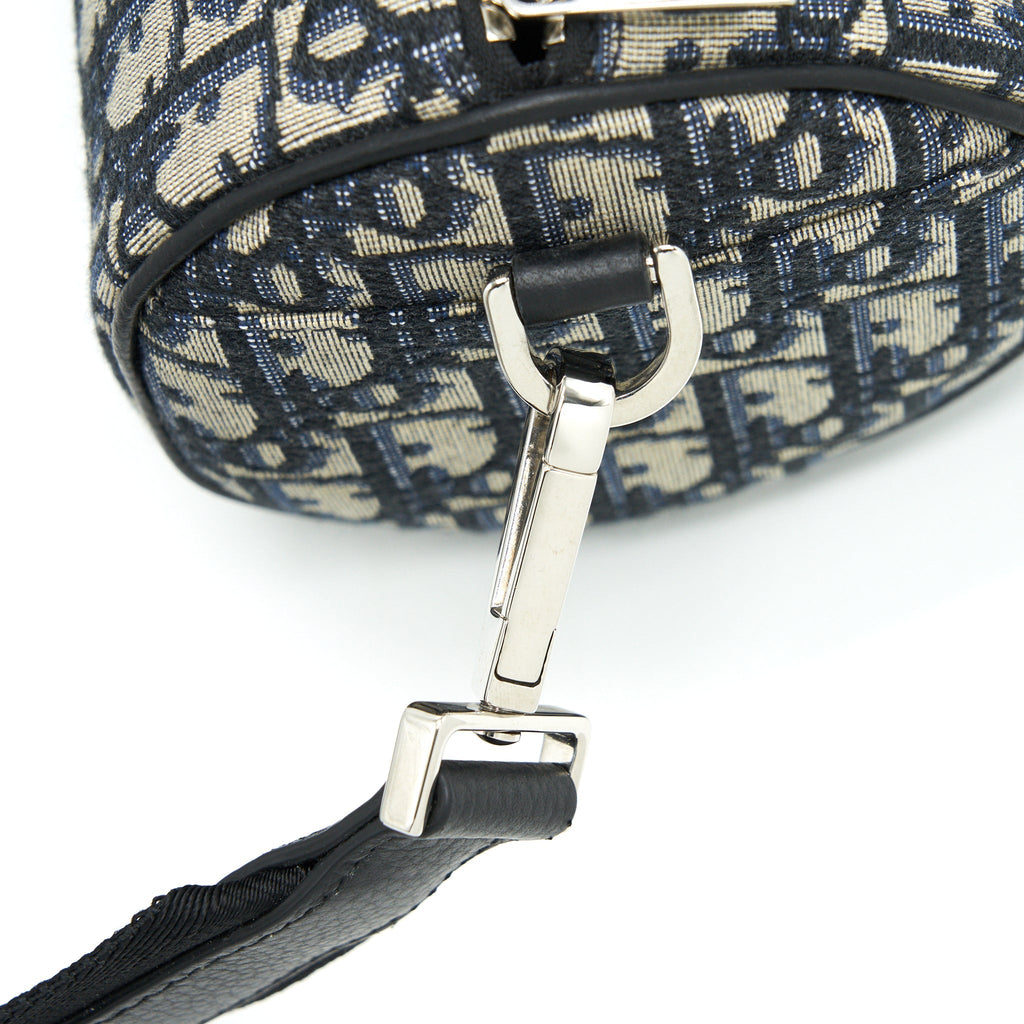DIOR BLUE OBLIQUE MESSENGER ROLLER BAG