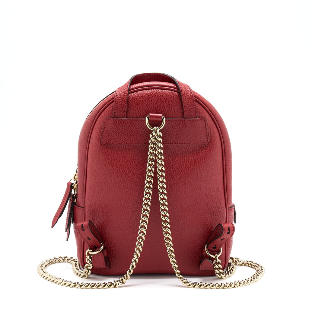 GUCCI SOHO CHAIN BACKPACK RED GHW