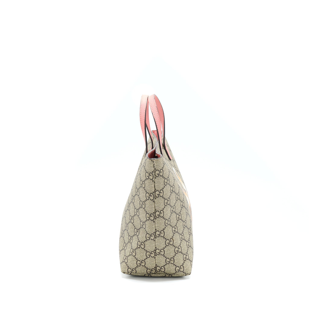 GUCCI CHILDREN'S GG CAT PINK/MULTICOLOUR TOTE SHW