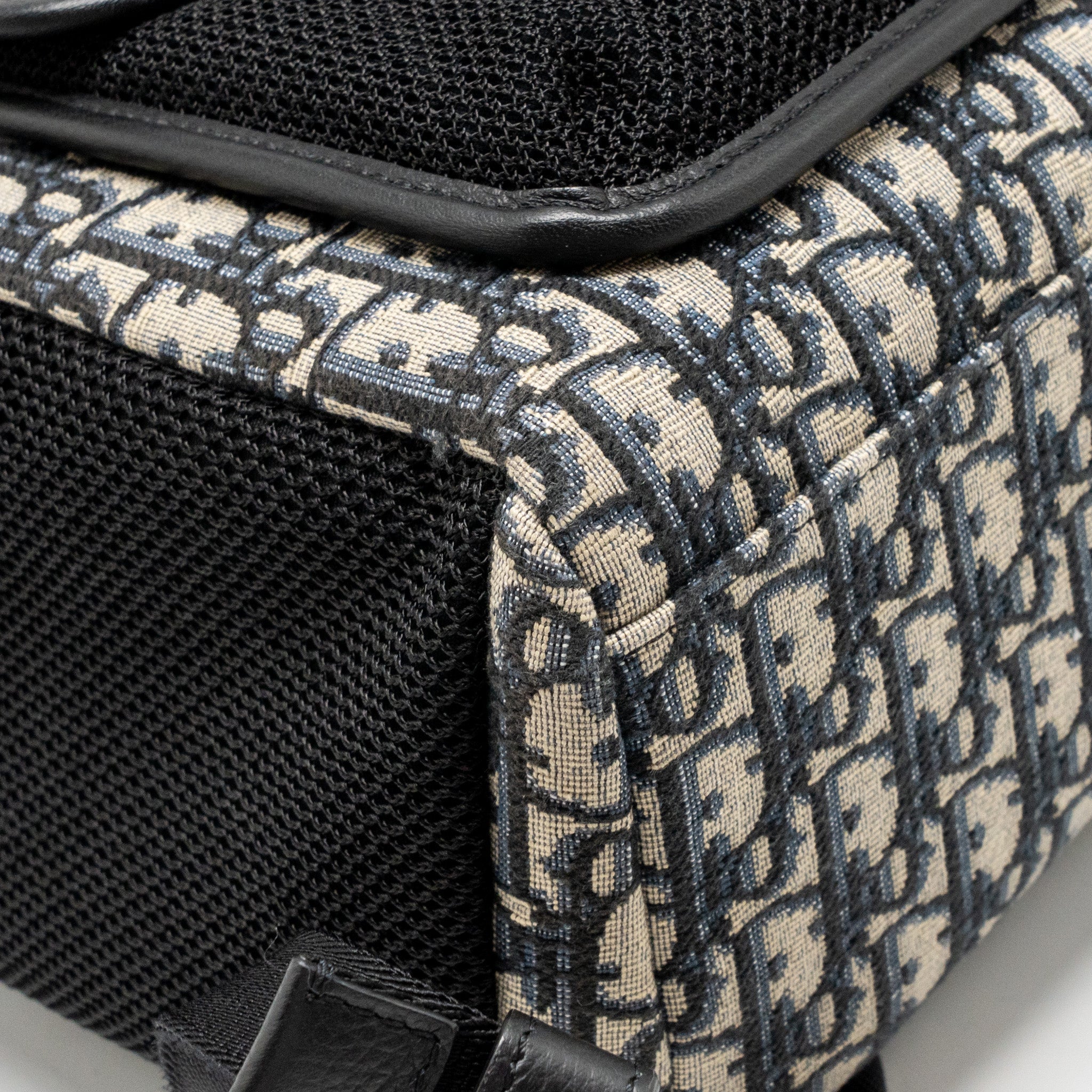 DIOR MEN’S BACKPACK DIOR OBLIQUE CANVAS / CALFSKIN BLUE / BLACK SHW