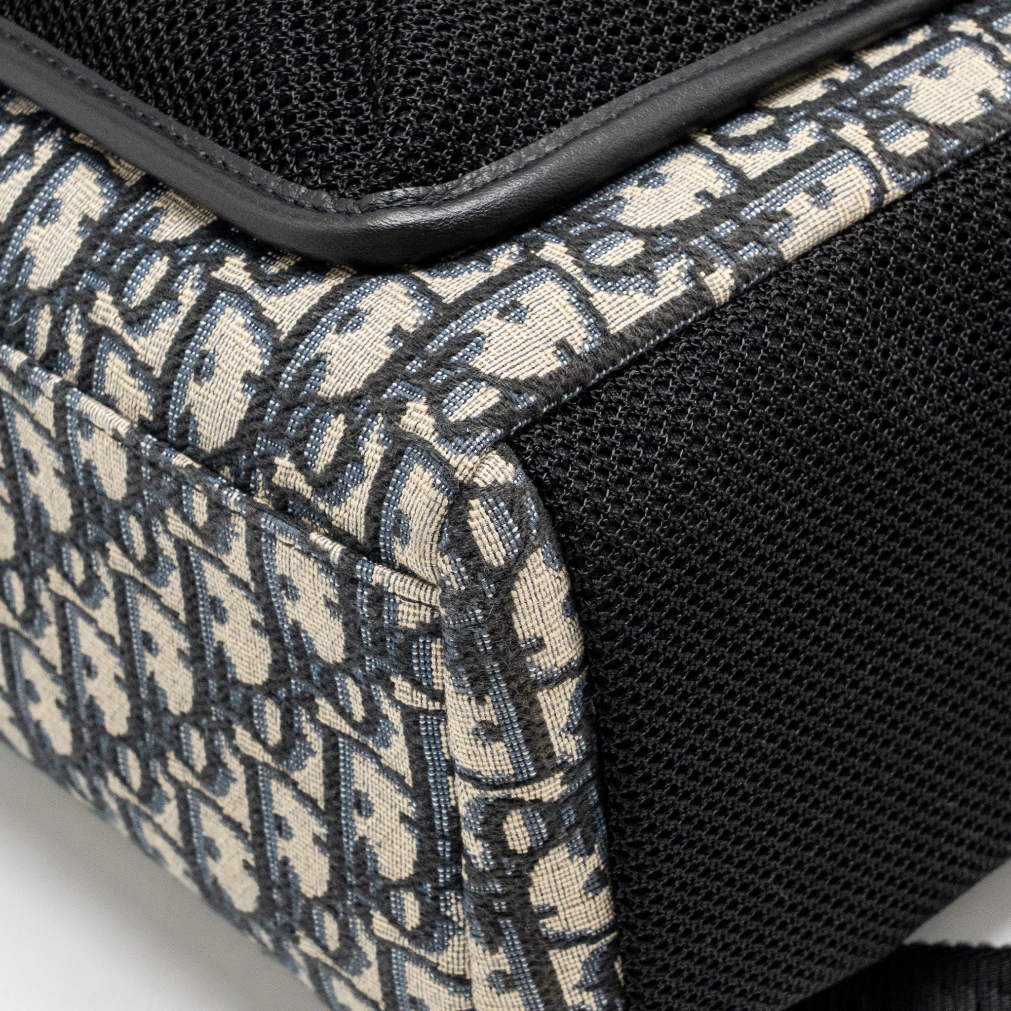 DIOR MEN’S BACKPACK DIOR OBLIQUE CANVAS / CALFSKIN BLUE / BLACK SHW