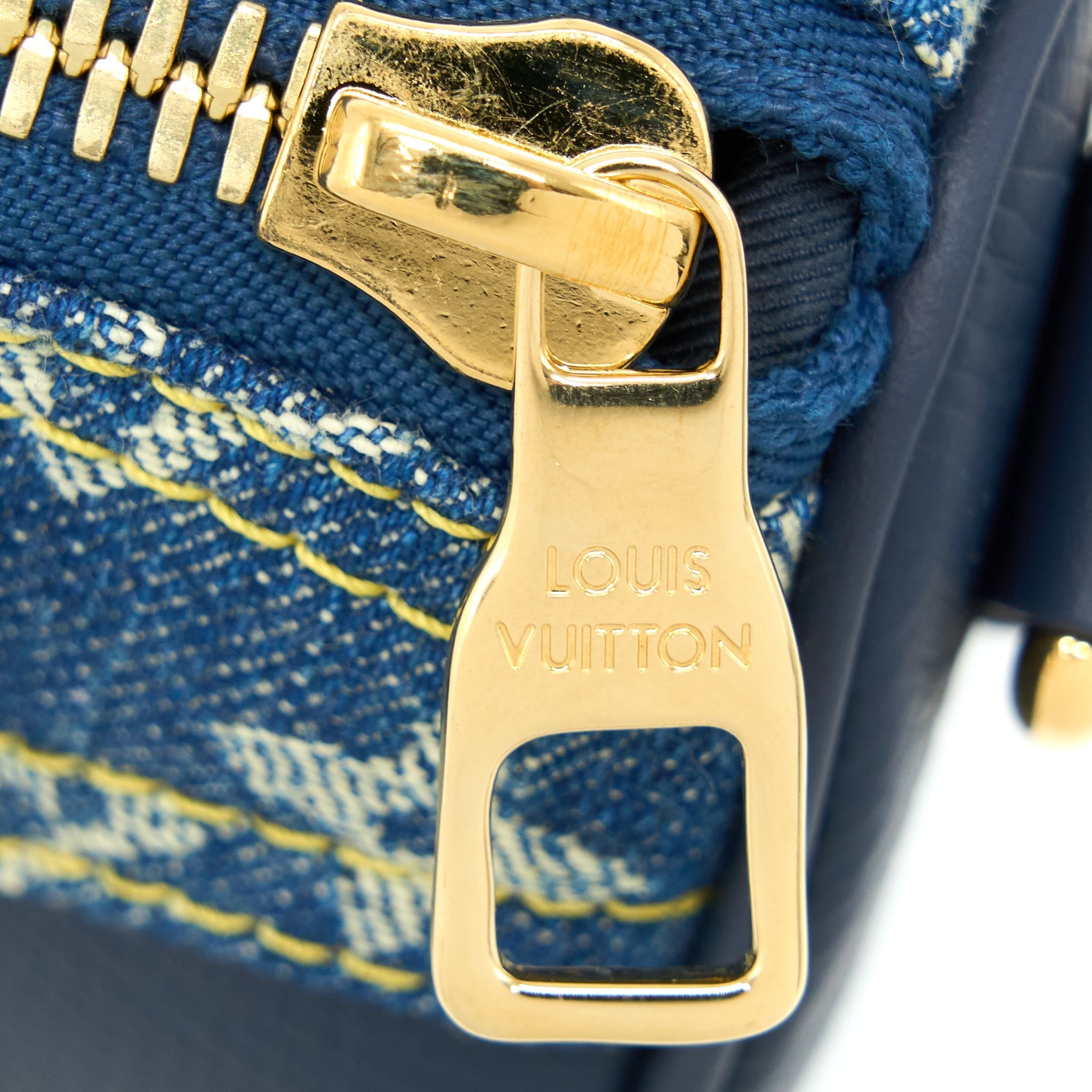 LOUIS VUITTON KEEPALL XS MONOGRAM DENIM/LEATHER BLUE GHW
