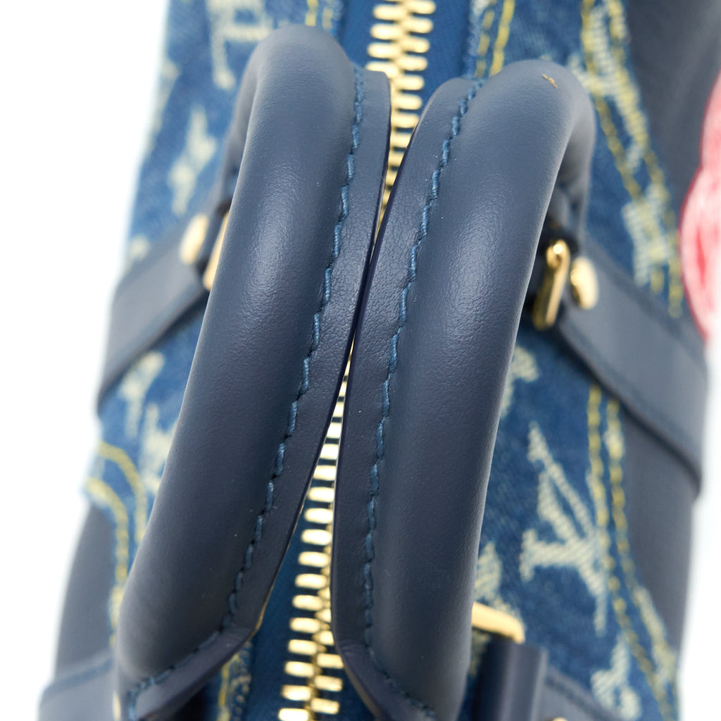 LOUIS VUITTON KEEPALL XS MONOGRAM DENIM/LEATHER BLUE GHW