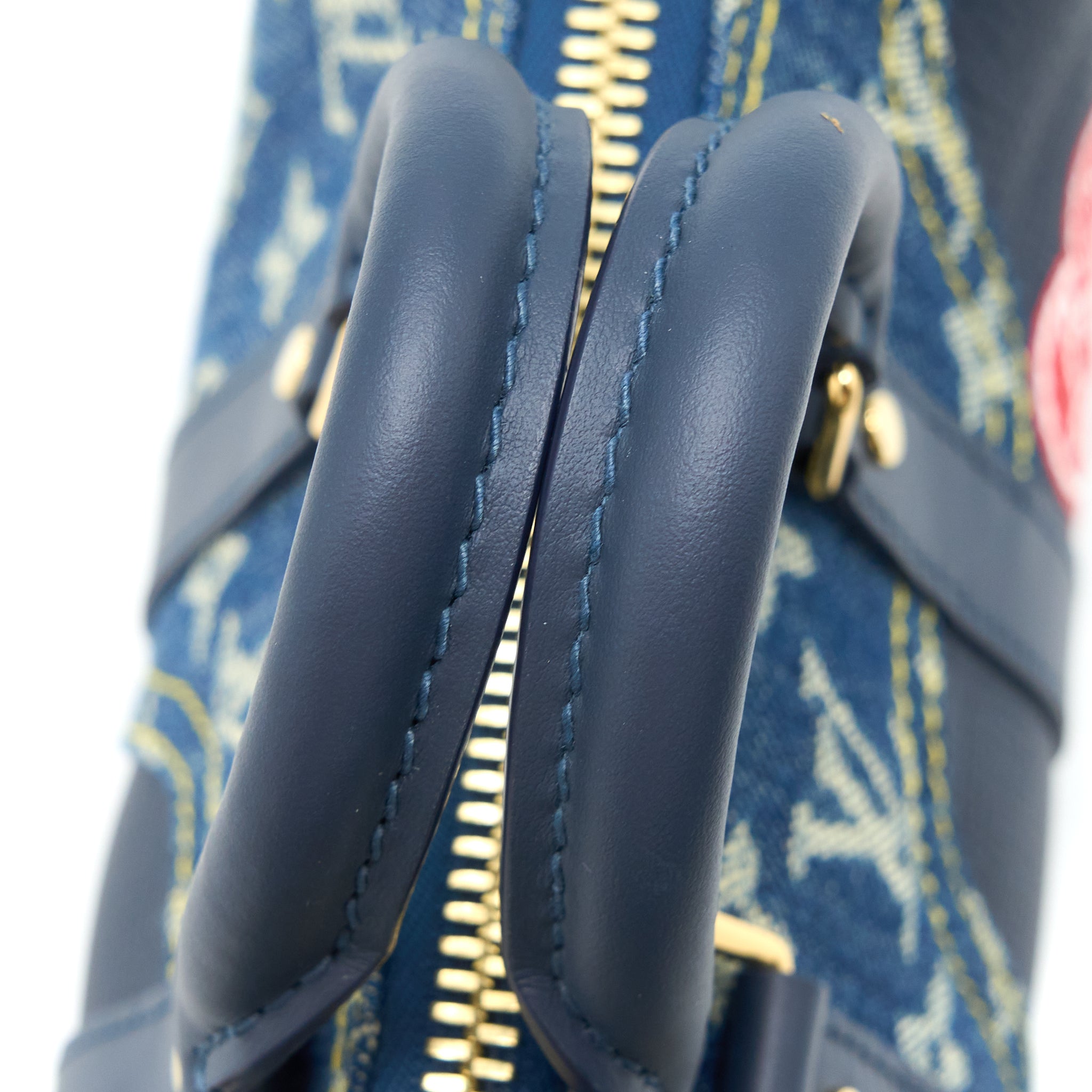 LOUIS VUITTON KEEPALL XS MONOGRAM DENIM/LEATHER BLUE GHW