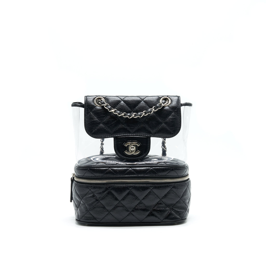 CHANEL TRANSPARENT BACKPACK PVC/ LEATHER BACKPACK