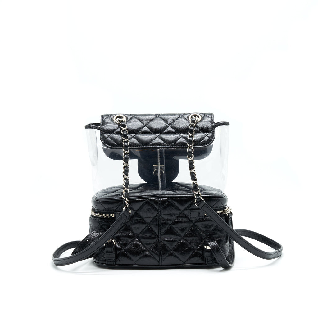 CHANEL TRANSPARENT BACKPACK PVC/ LEATHER BACKPACK