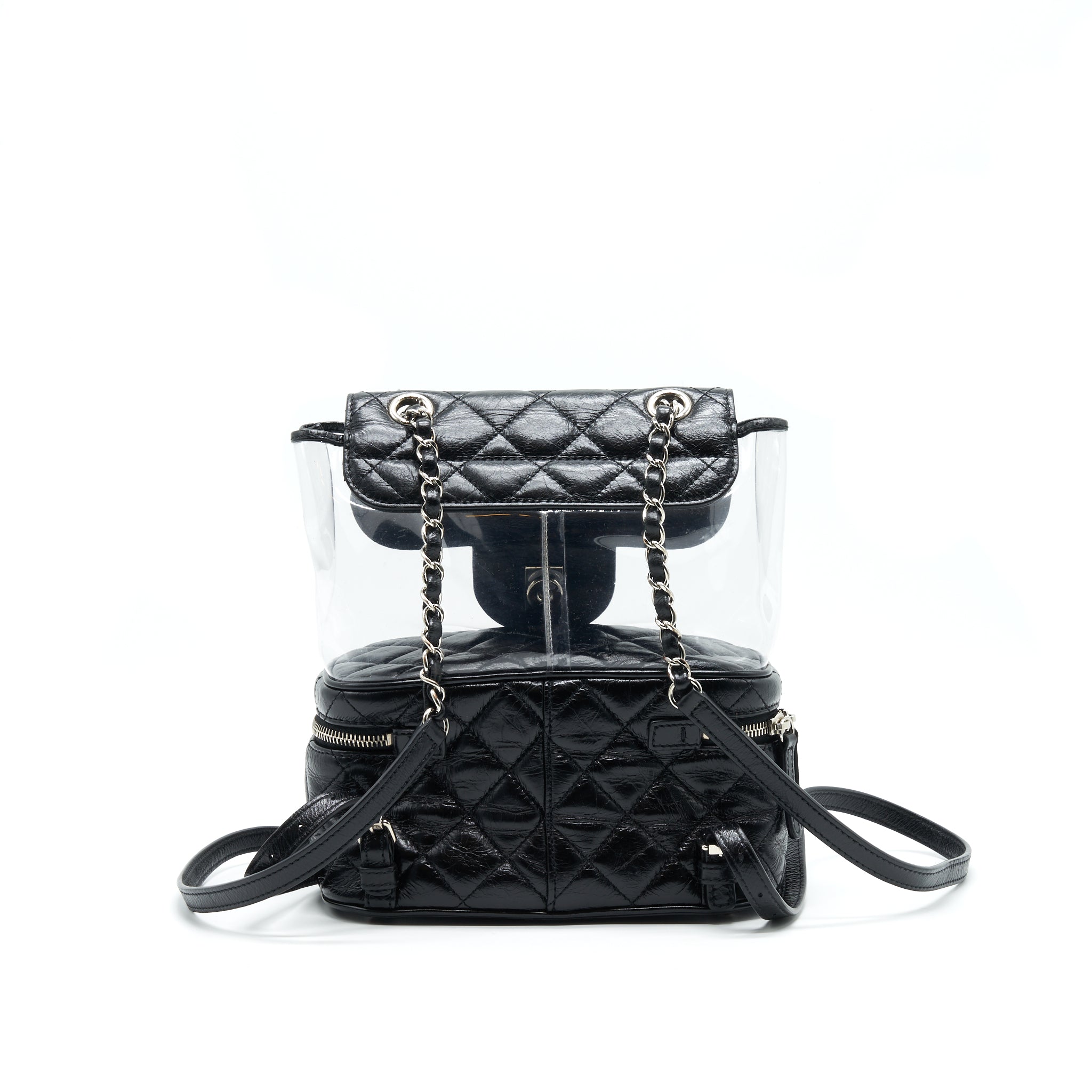 CHANEL TRANSPARENT BACKPACK PVC/ LEATHER BACKPACK