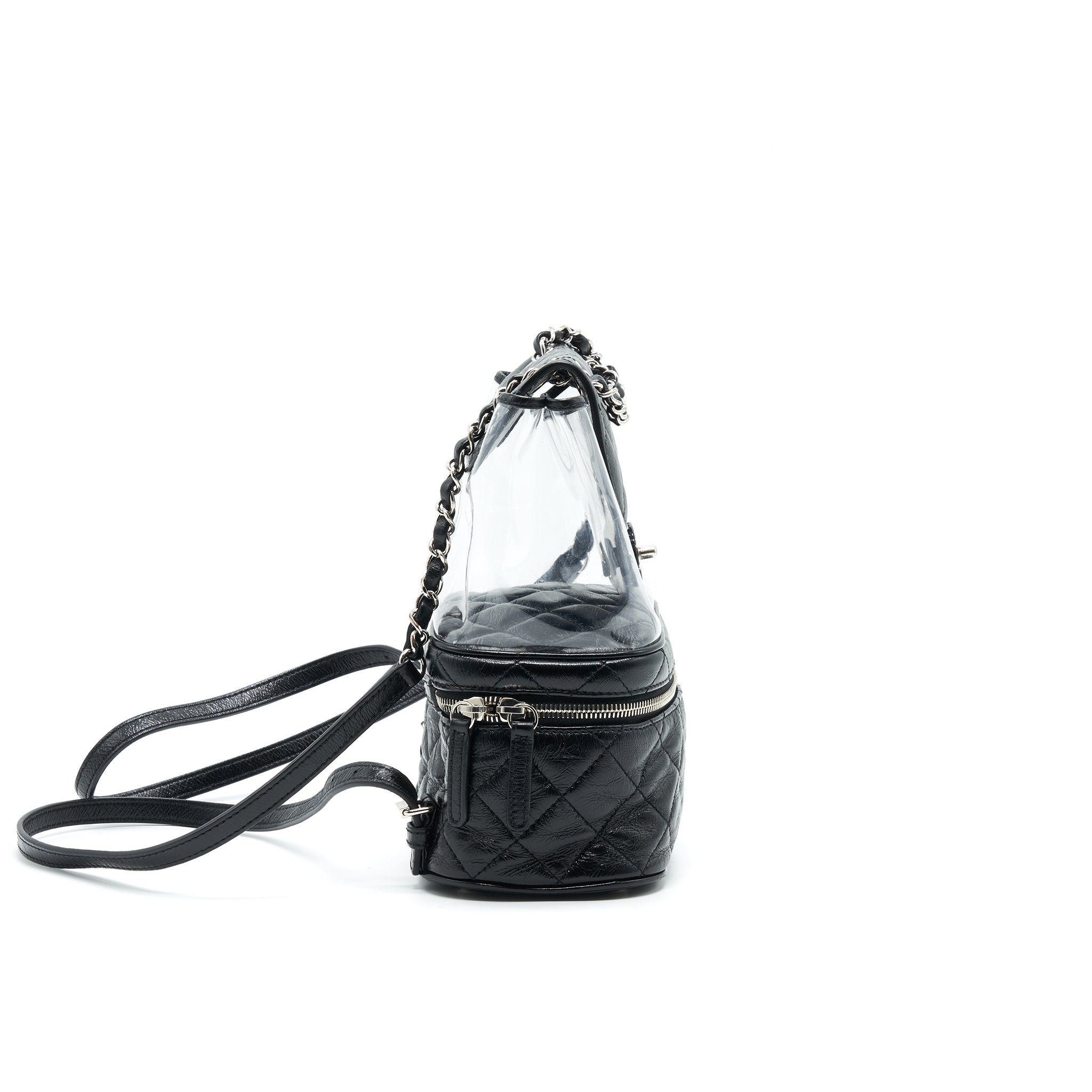 CHANEL TRANSPARENT BACKPACK PVC/ LEATHER BACKPACK