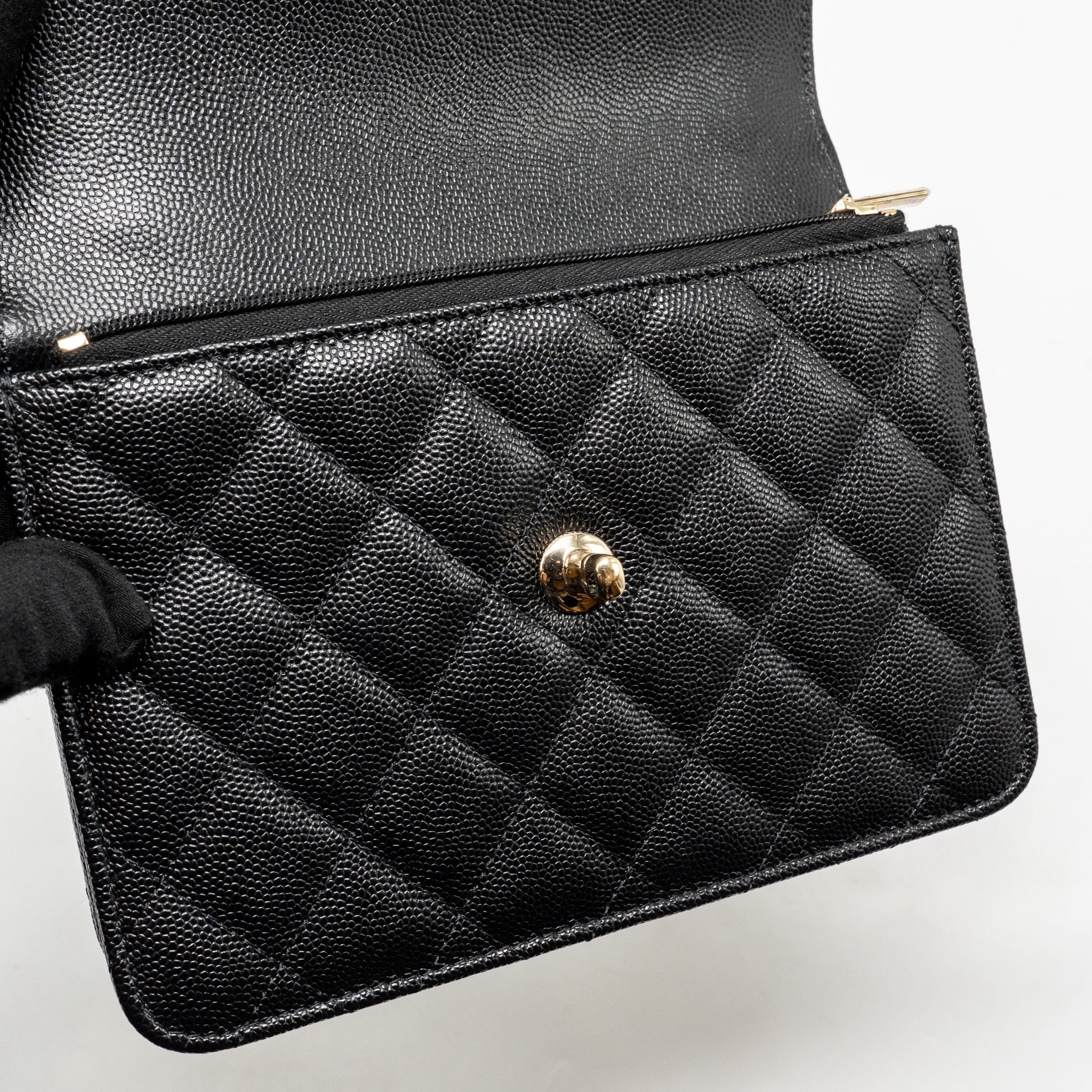 CHANEL 25C QUILTED CC TOP HANDLE MINI BACKPACK CAVIAR BLACK LGHW (MICROCHIP)