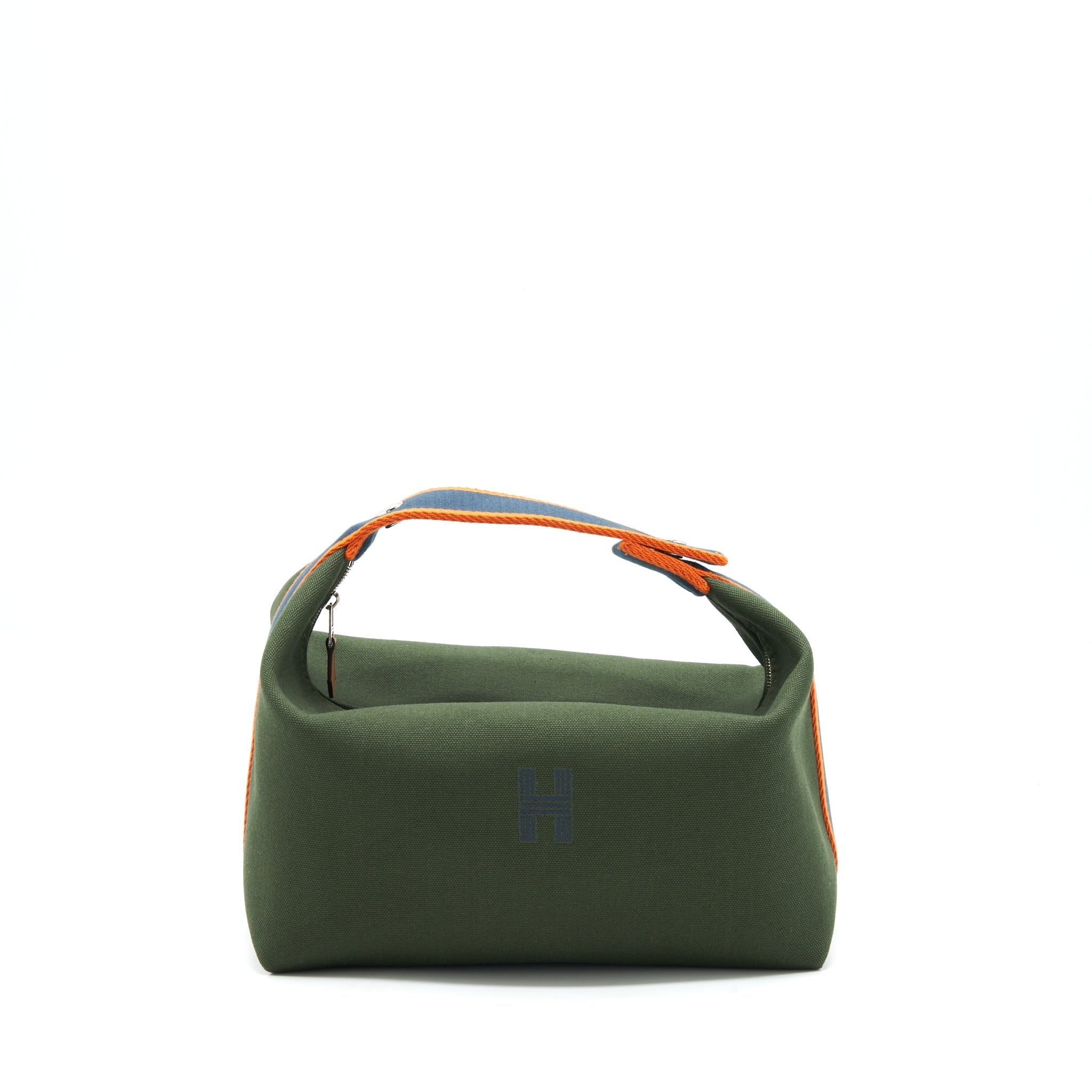 HERMES BRIDE-A-BRAC CASE LARGE MODEL TRAVEL POUCH DARK GREEN