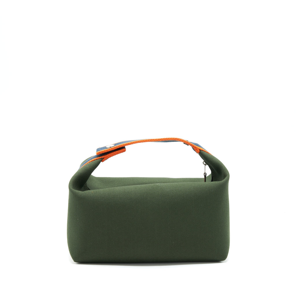 HERMES BRIDE-A-BRAC CASE LARGE MODEL TRAVEL POUCH DARK GREEN