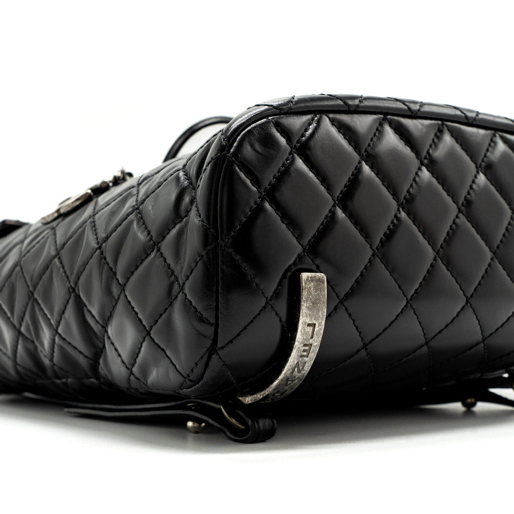 CHANEL LARGE QUILTED MOUNTAIN  BACKPACK CALFSKIN BLACK SHW