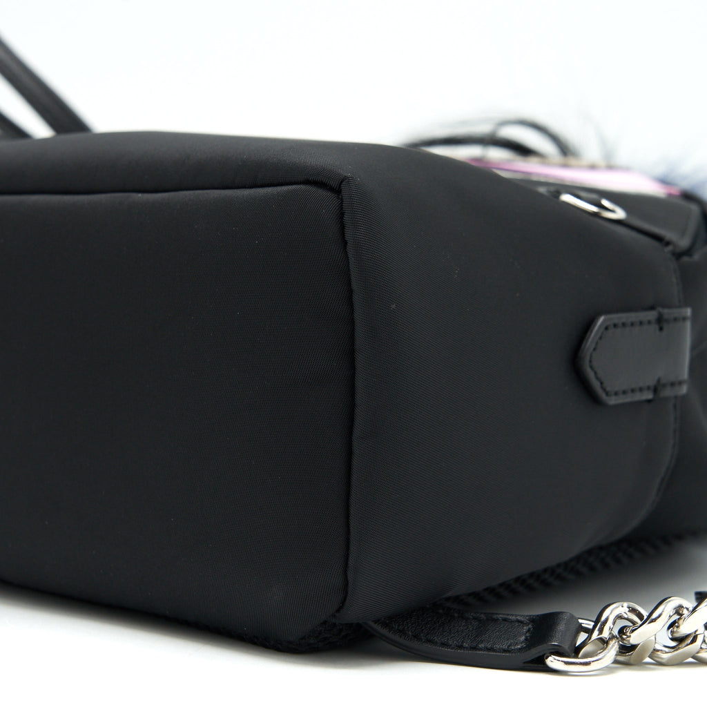 FENDI MONSTER BACKPACK BLACK/MULTICOLOUR SHW