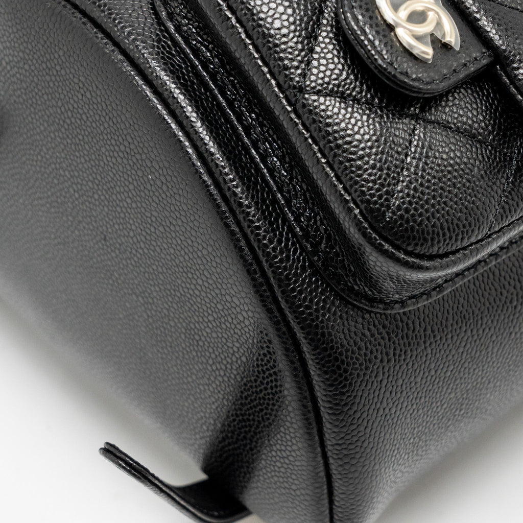 CHANEL TRIPLE PACK DUMA BACKPACK CAVIAR BLACK LGHW (MICROCHIP)