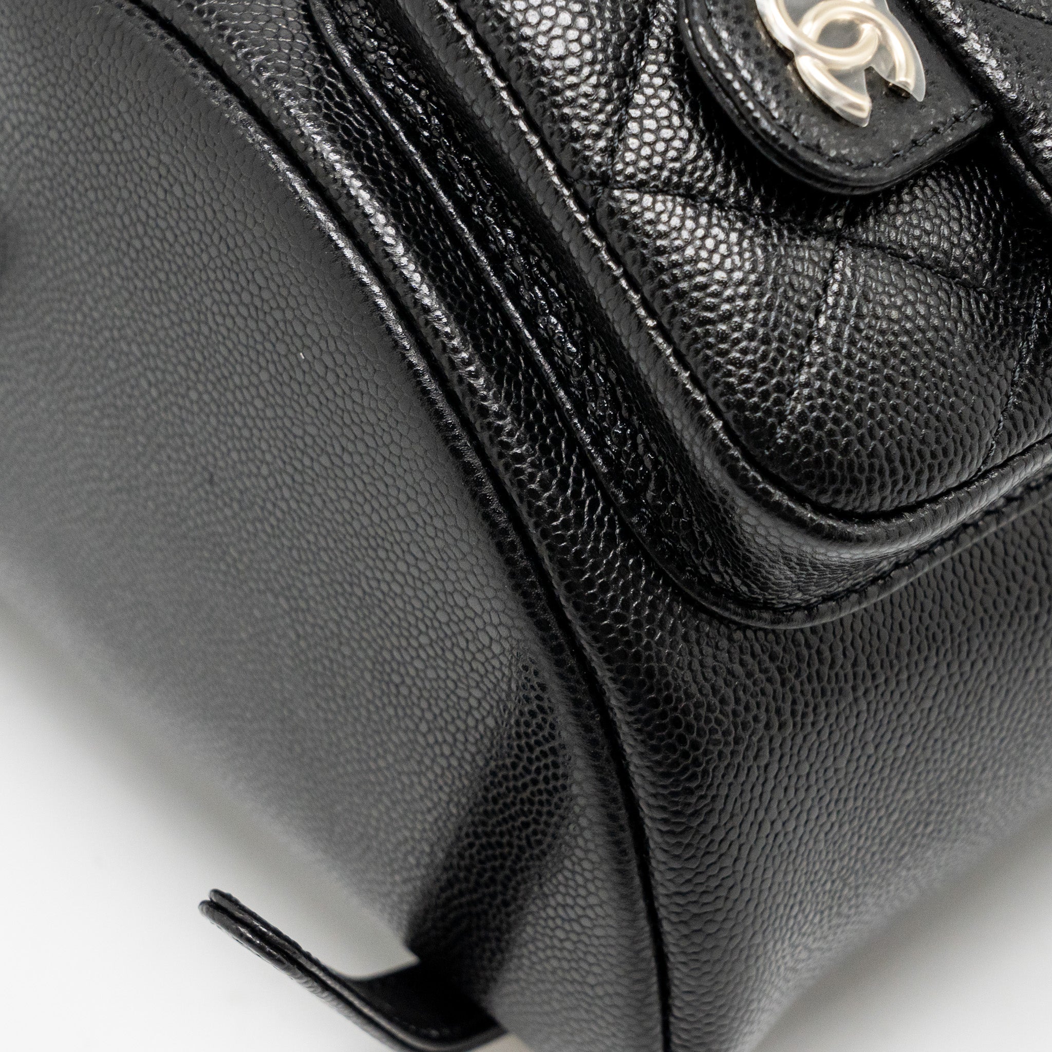 CHANEL TRIPLE PACK DUMA BACKPACK CAVIAR BLACK LGHW (MICROCHIP)