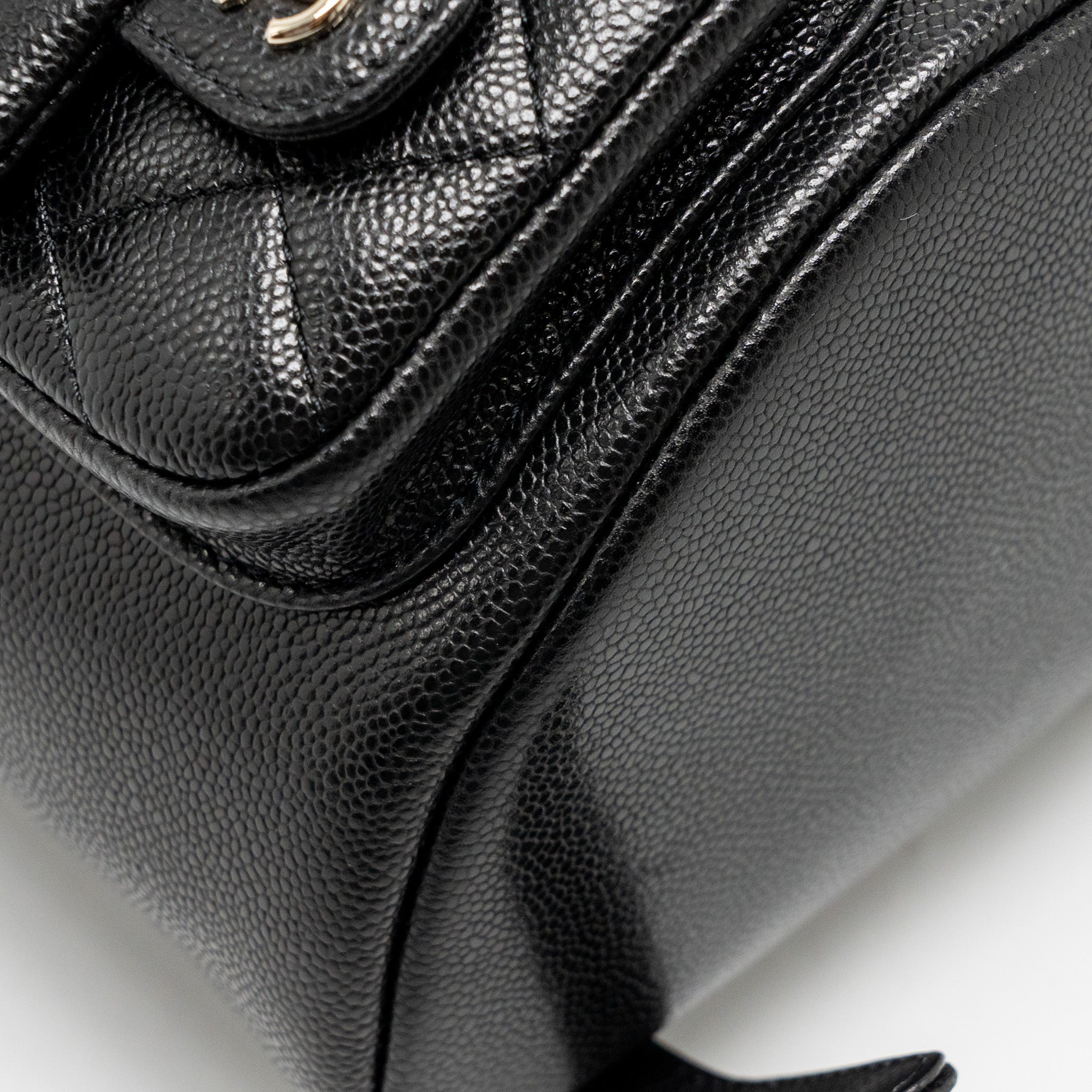 CHANEL TRIPLE PACK DUMA BACKPACK CAVIAR BLACK LGHW (MICROCHIP)