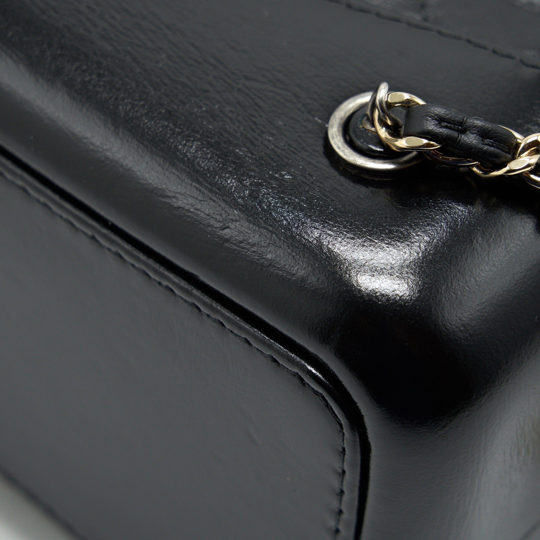 CHANEL GABRIELLE BACKPACK MEDIUM QUILTED CALFSKIN BLACK GOLD/SLIVER HW