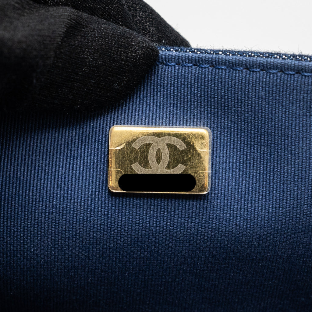 CHANEL 23S FLAP BACKPACK DENIM BLUE BRUSHED GHW (MICROCHIP)