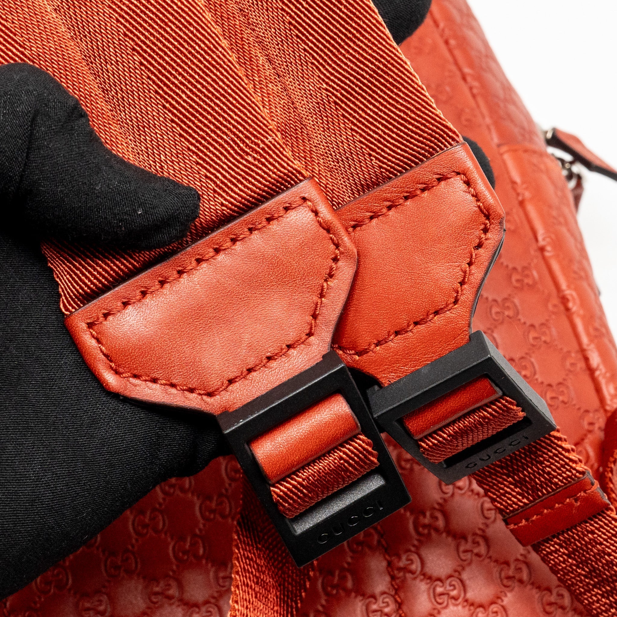 GUCCI KIDS GUCCISSIMA BACKPACK LEATHER RED SHW