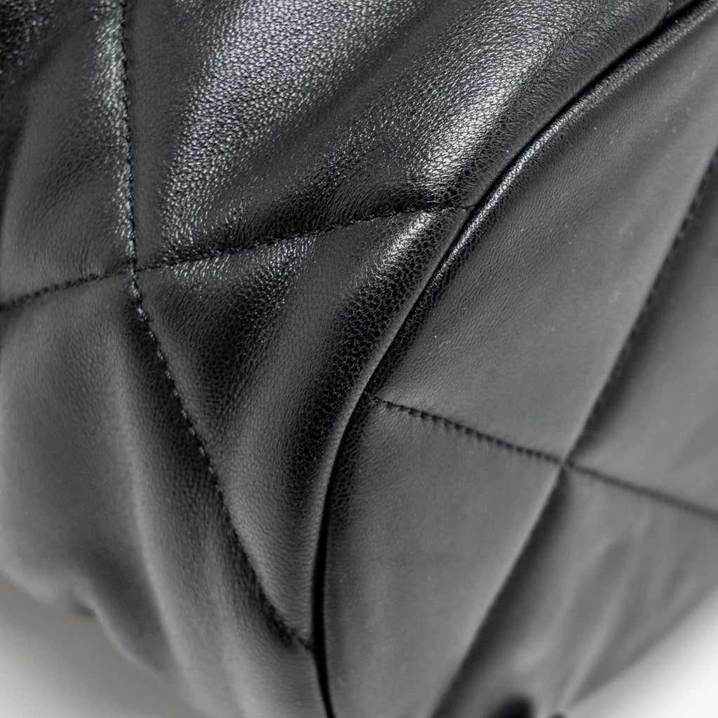 CHANEL 24C 19 BACKPACK LAMBSKIN BLACK MULTICOLOUR HARDWARE (MICROCHIP)