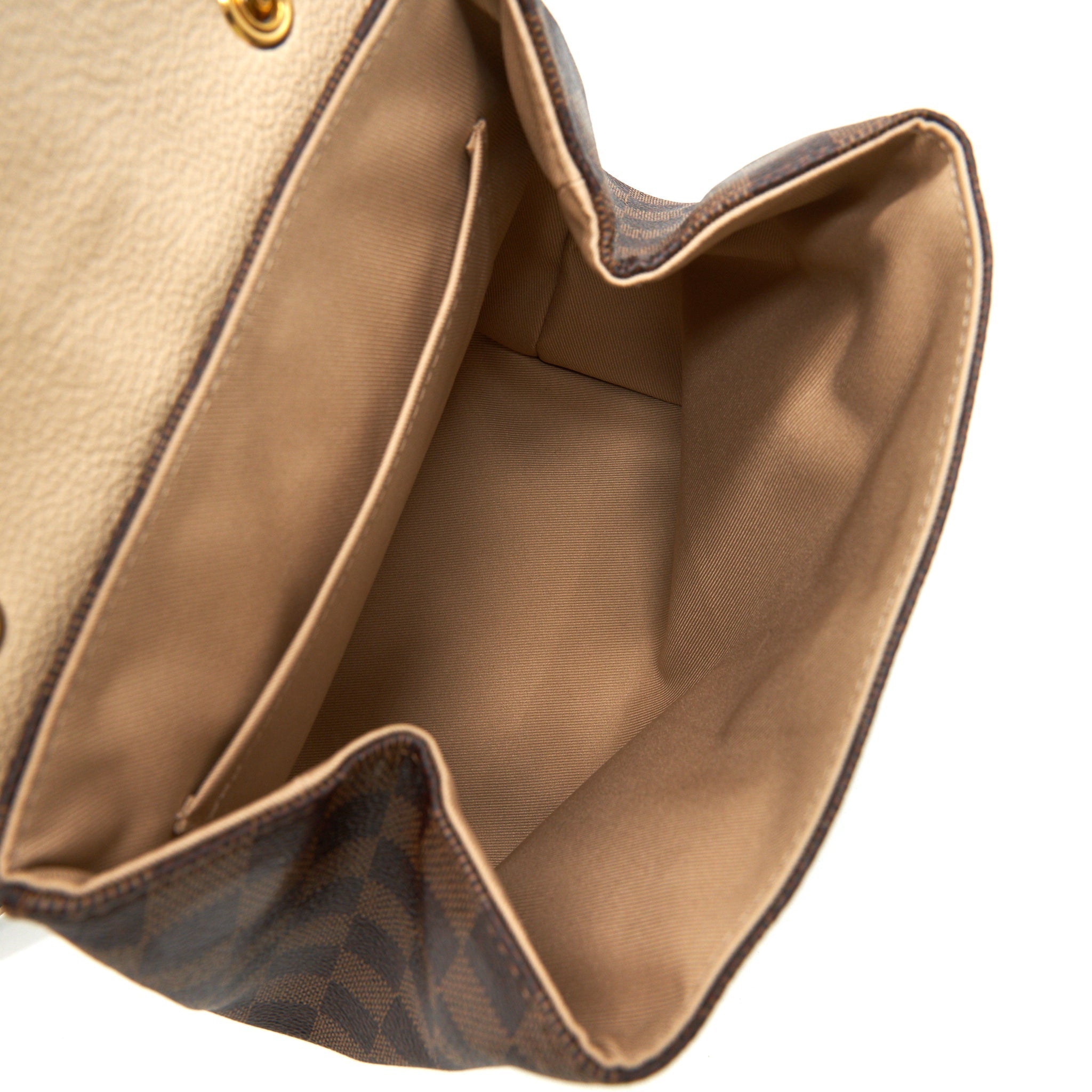 LOUIS VUITTON CLAPTON BACKPACK DAMIER EBENE LEATHER BROWN