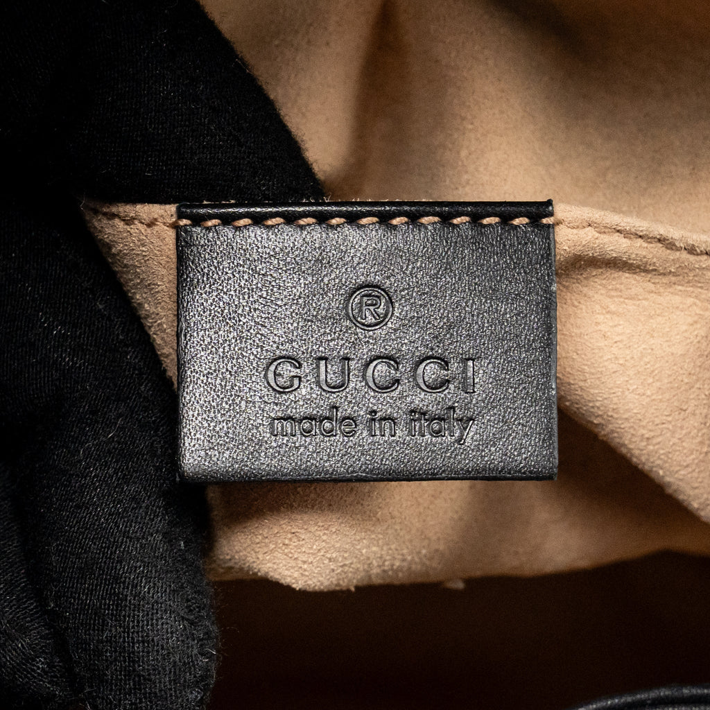 GUCCI GG MARMONT BACKPACK CALFSKIN BLACK GHW