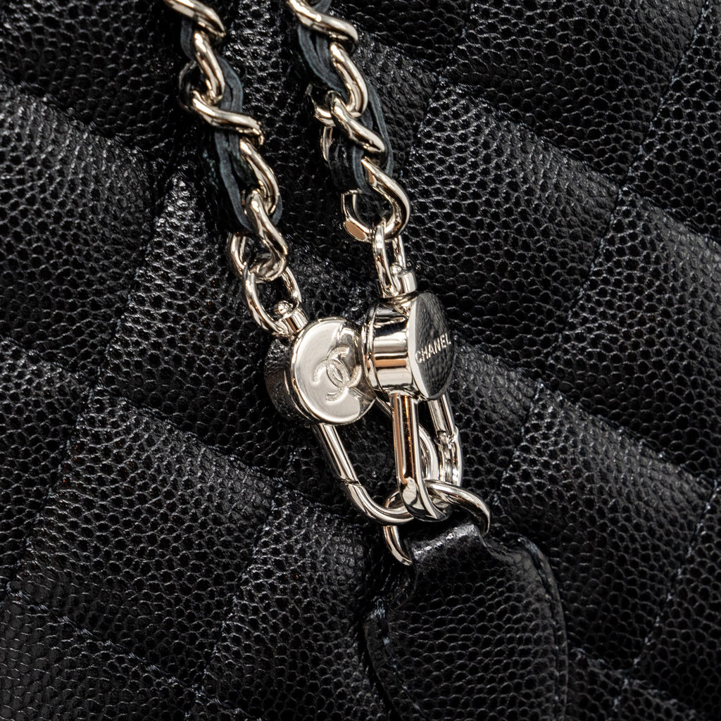 CHANEL 24C MINI BACKPACK/CROSSBODY BAG CAVIAR BLACK SHW(MICROCHIP)