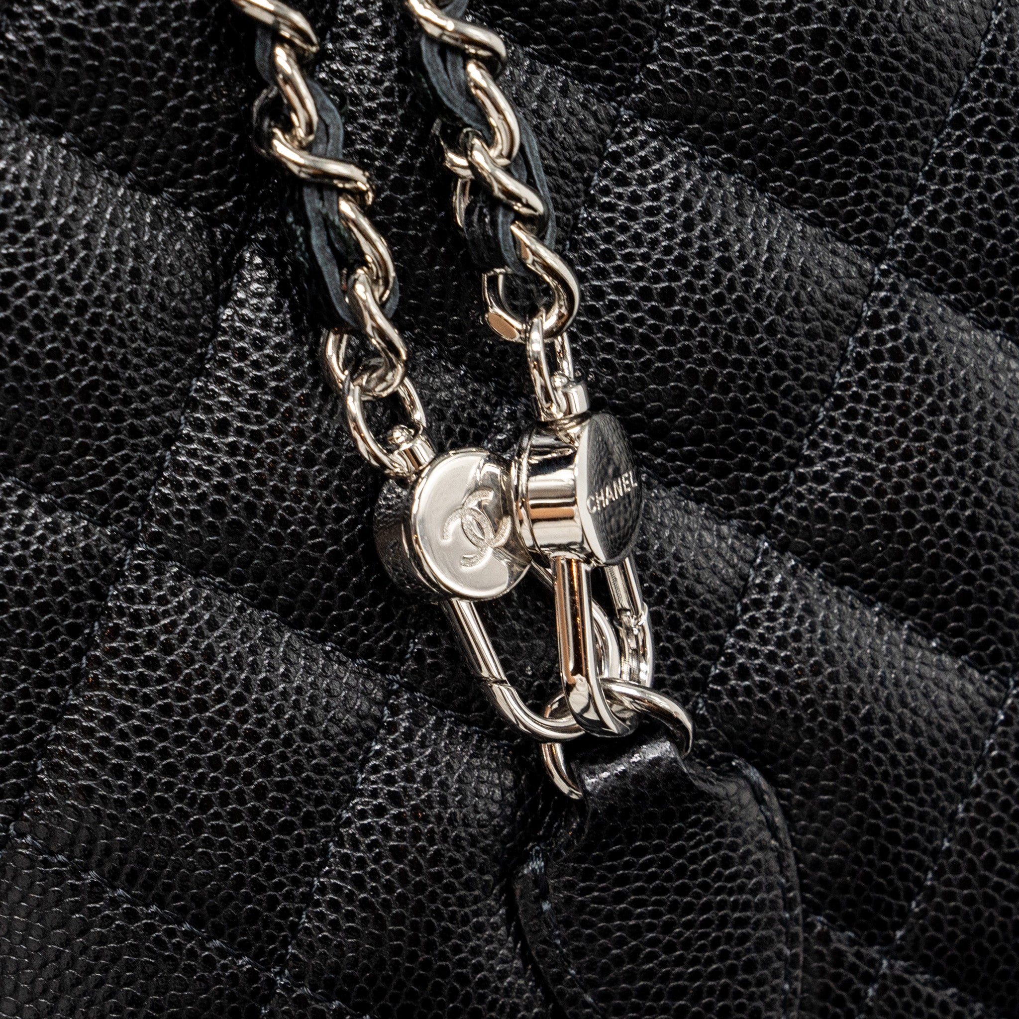 CHANEL 24C MINI BACKPACK/CROSSBODY BAG CAVIAR BLACK SHW(MICROCHIP)