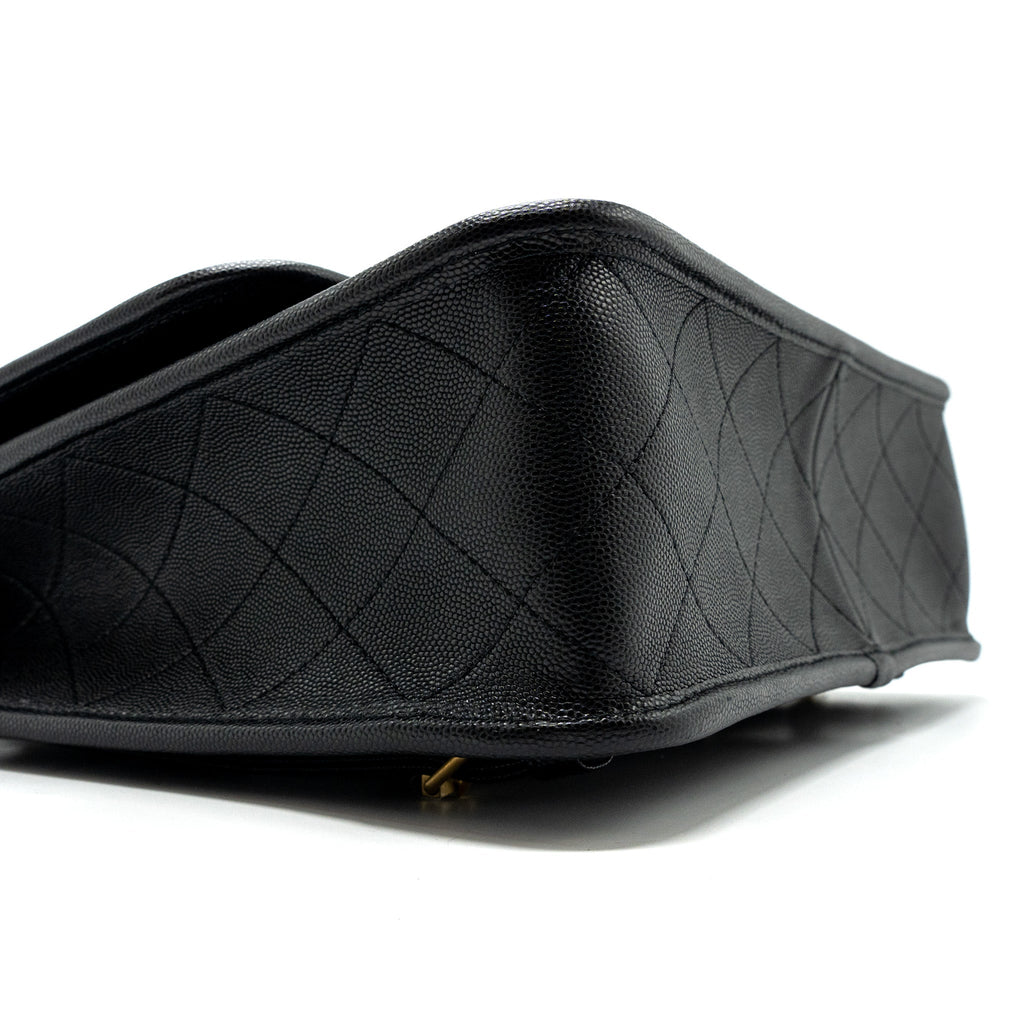CHANEL 22K LARGE BACKPACK CAVIAR BLACK GHW(MICROCHIP)