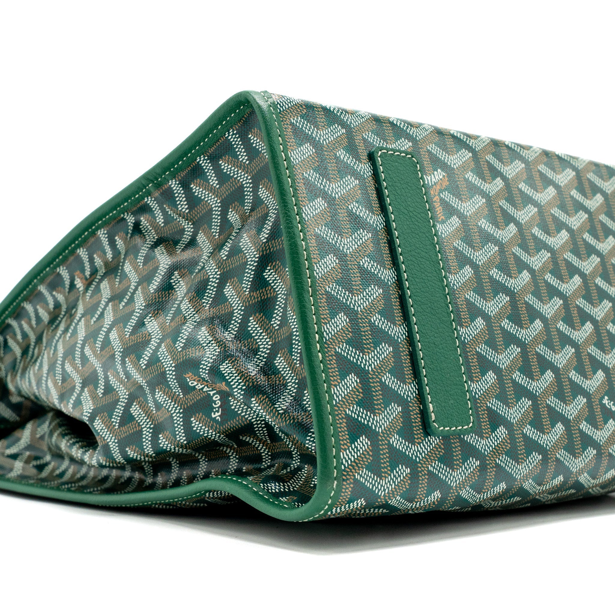 GOYARD SAINT LEGER BACKPACK WITH BULLDOG PRINT CANVAS GREEN SHW