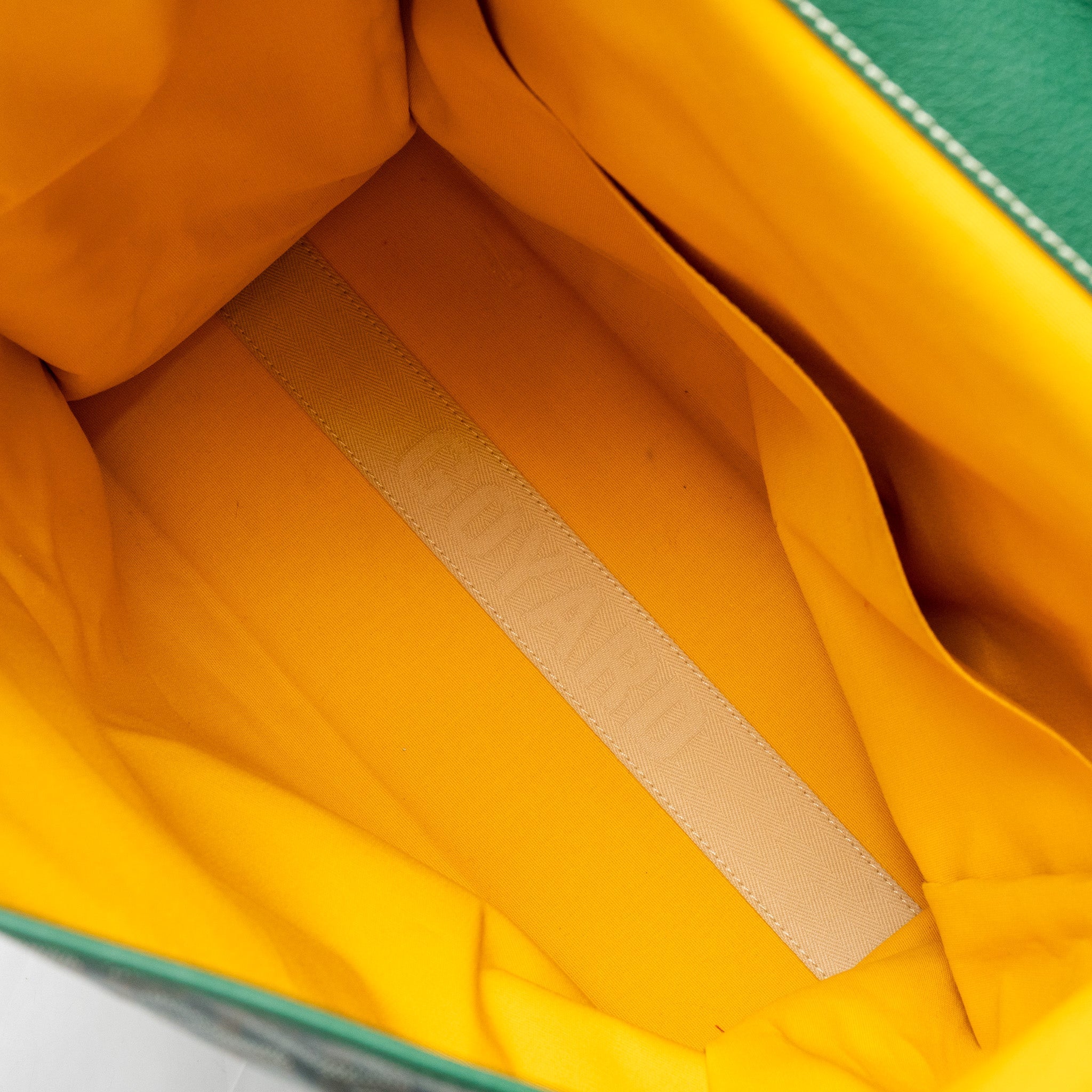 GOYARD SAINT LEGER BACKPACK WITH BULLDOG PRINT CANVAS GREEN SHW