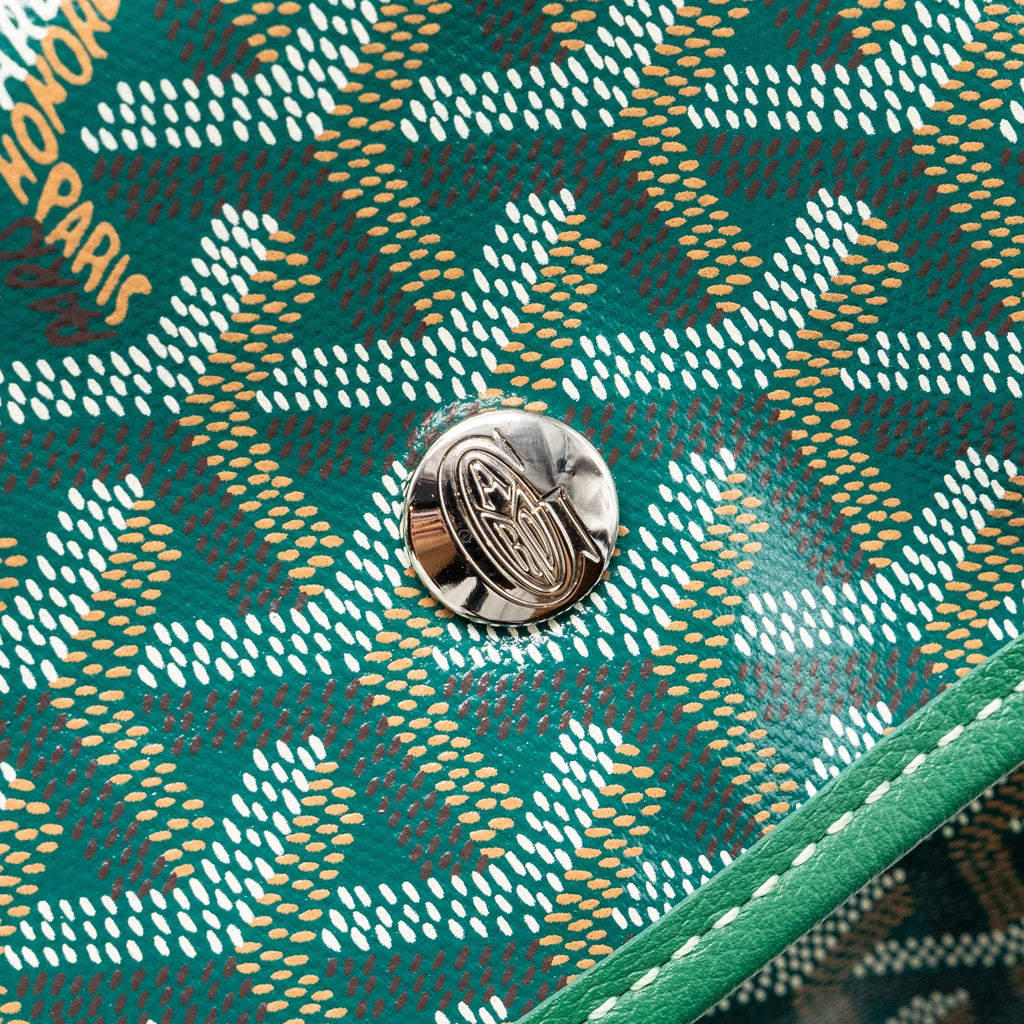 GOYARD SAINT LEGER BACKPACK WITH BULLDOG PRINT CANVAS GREEN SHW