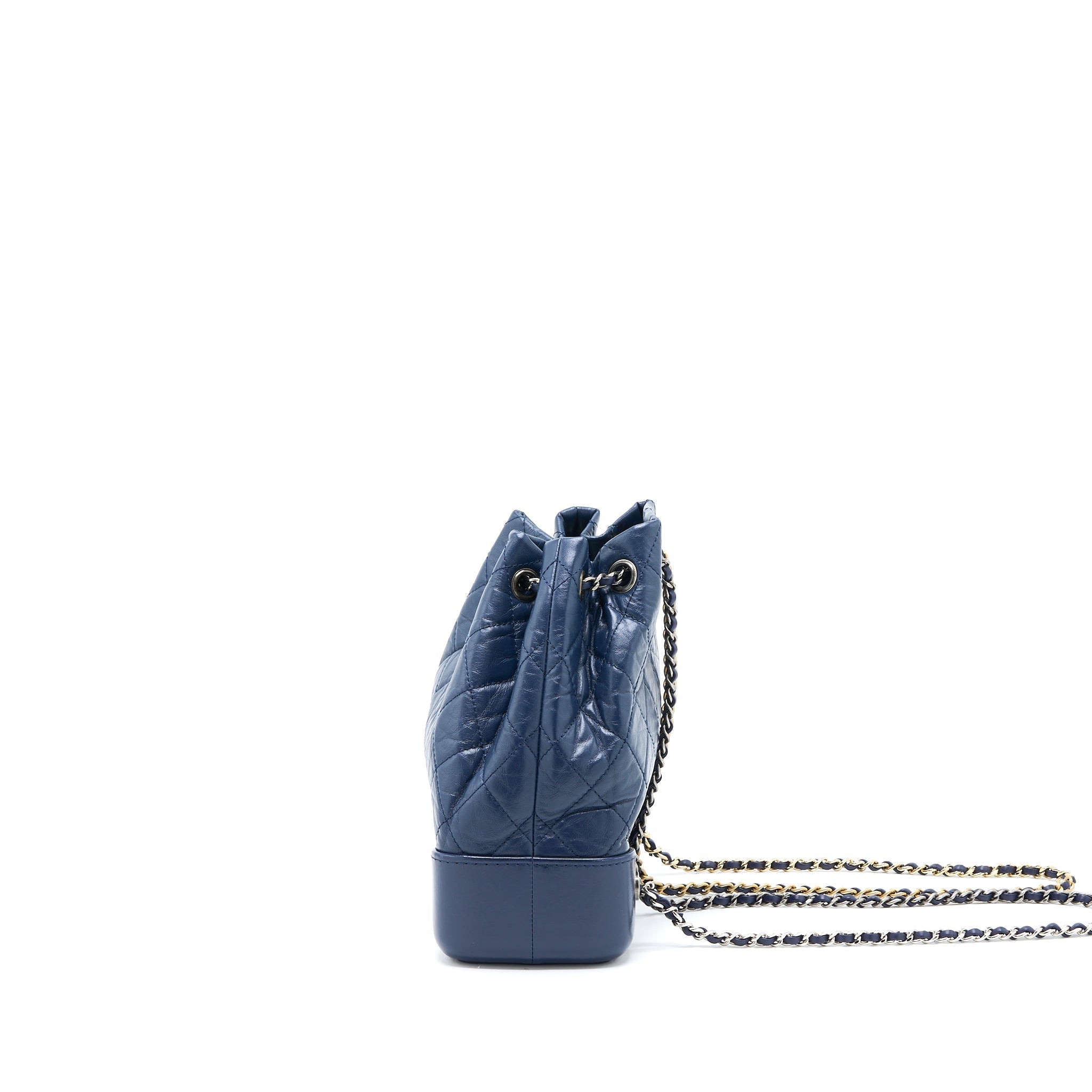 CHANEL SMALL GABRIELLE BACKPACK CALFSKIN DARK BLUE MULTICOLOUR HARDWARE