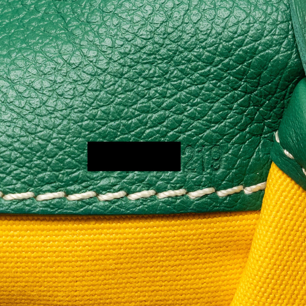 GOYARD SAINT LEGER BACKPACK WITH BULLDOG PRINT CANVAS GREEN SHW